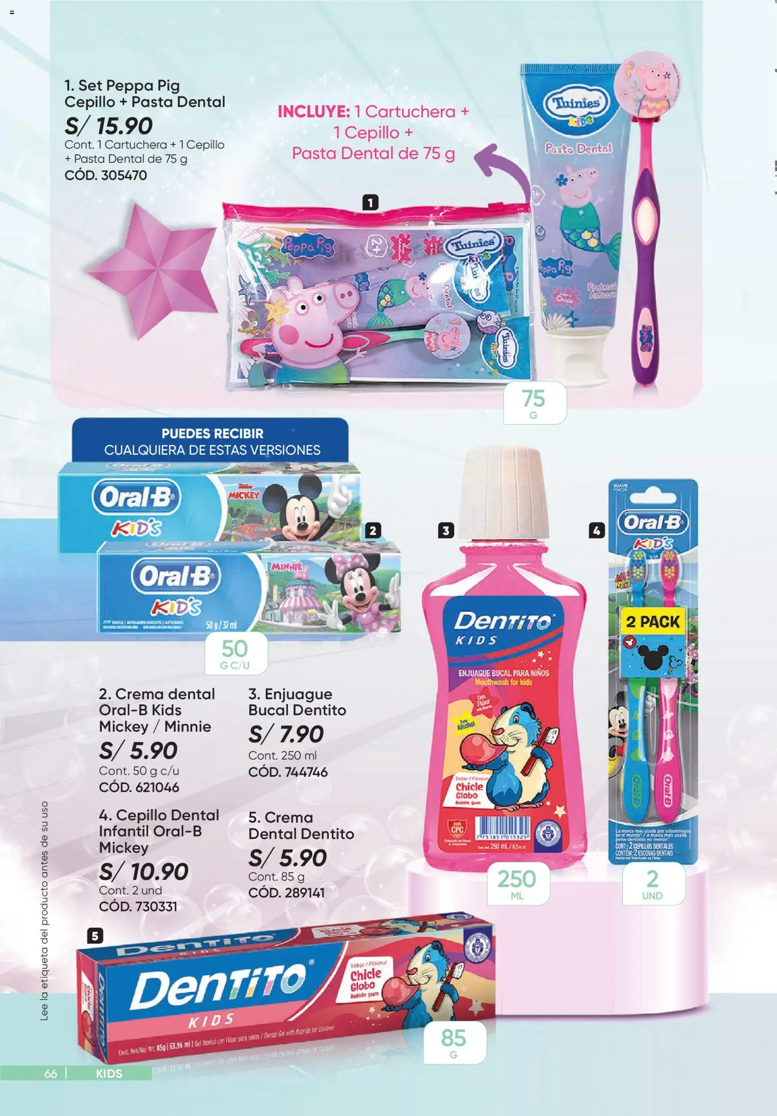 Catálogo Azzorti válido desde 27/07/2026 | Página: 66 | Productos: Pasta dental, Enjuague bucal, Pasta, Crema