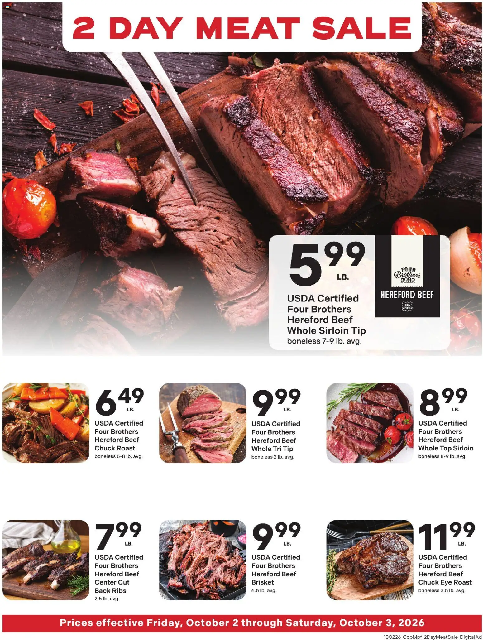 Coborns Coborn's Meat Sale Friday, October 2
