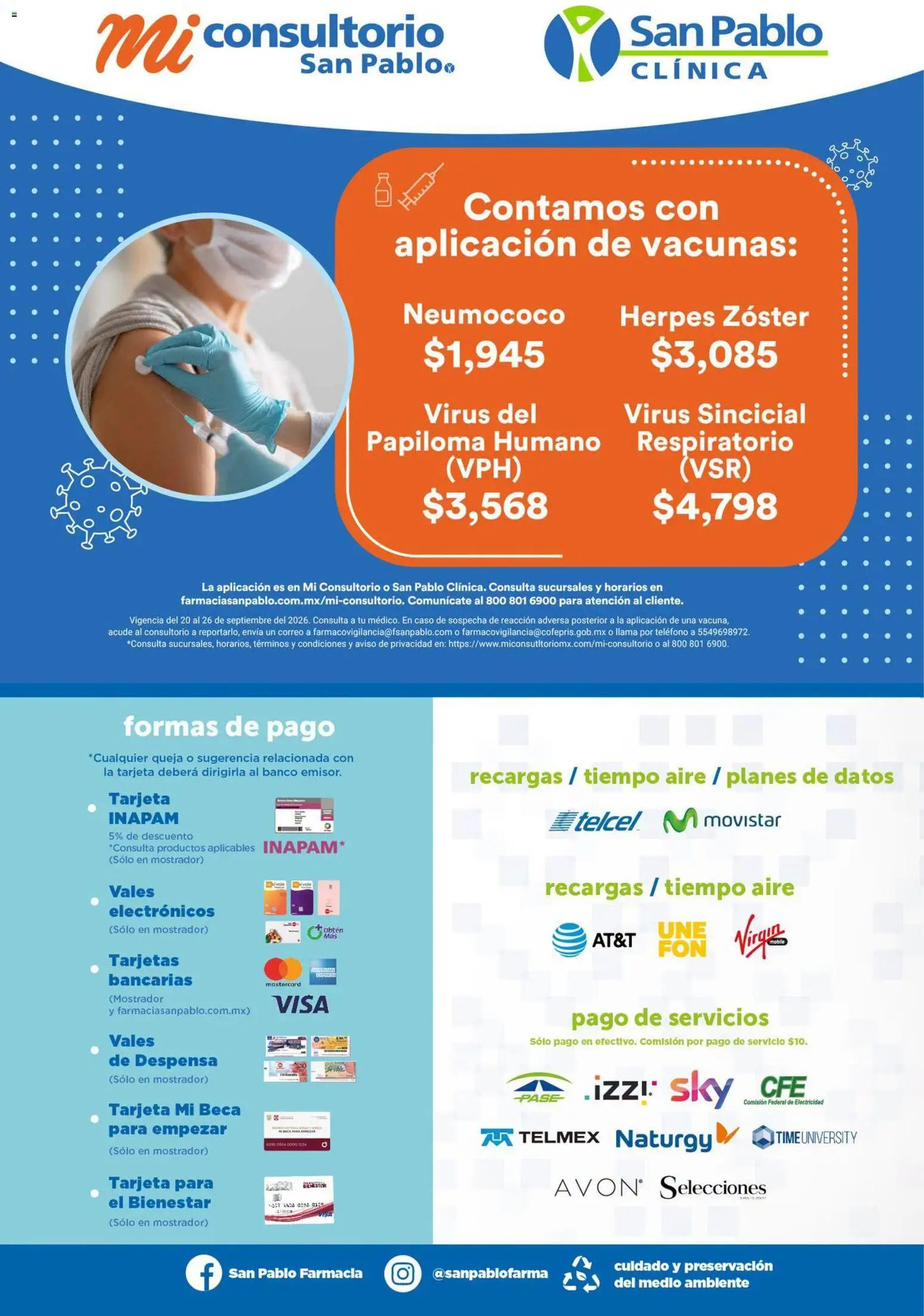 Nuevas ofertas de Farmacia San Pablo válidas en toda la República Mexicana desde el 20/09/2026. ¡Encuentra las mejores ofertas en Farmacia San Pablo catálogo! | Página: 16 | Productos: Banco, Despensa, Teléfono