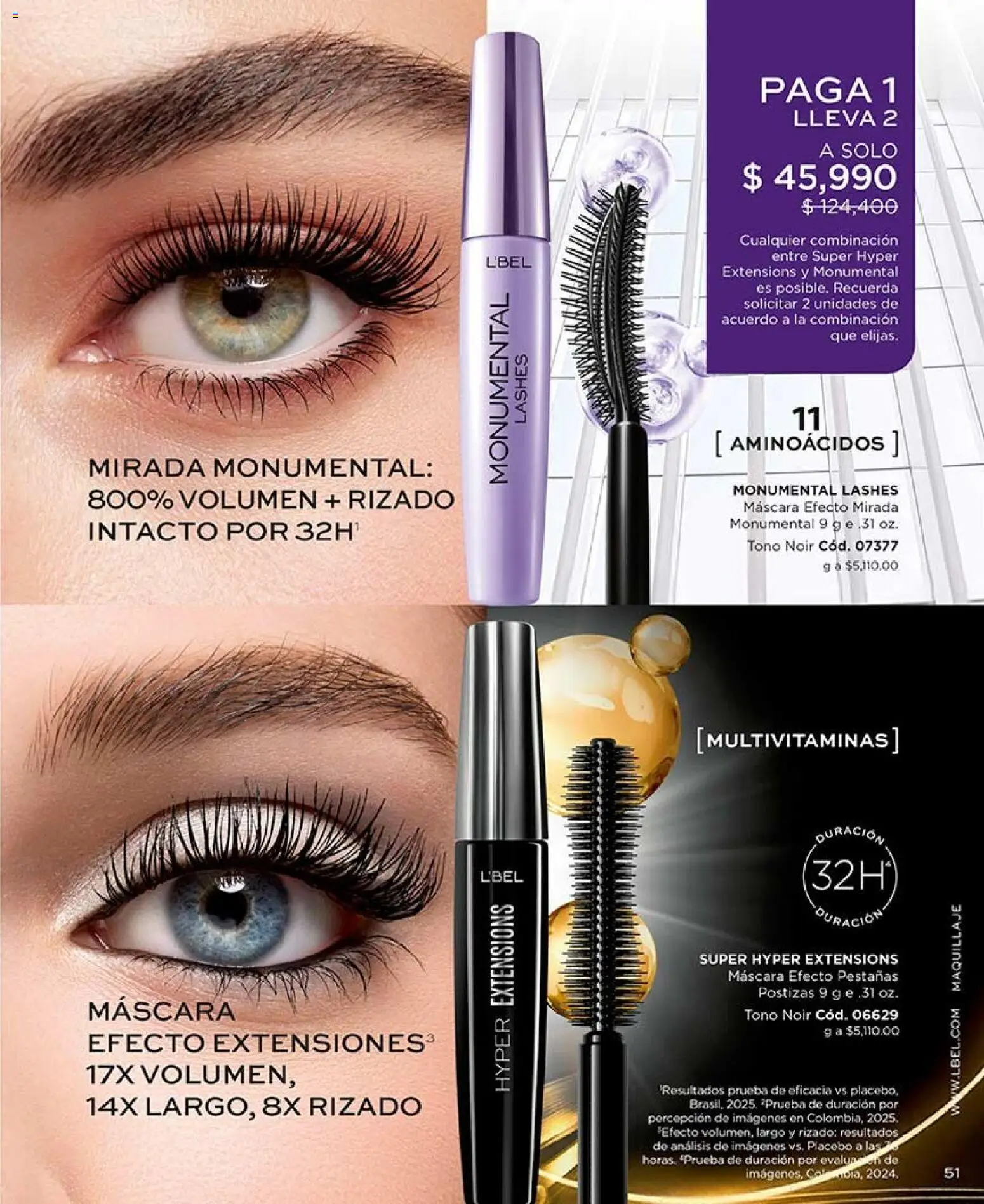 L'Bel revista - valida desde el 28/08/2026 | Página: 51 | Productos: Maquillaje, Máscara, Combinación