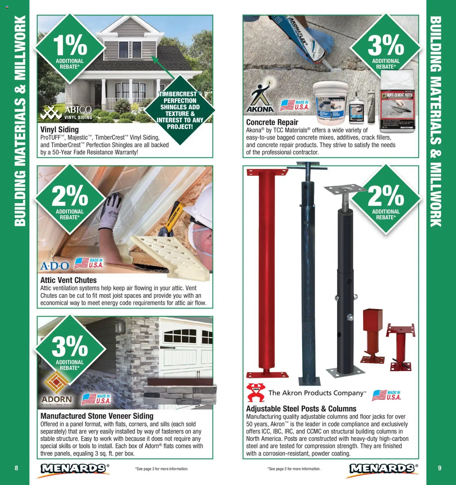 Menards Contractor Catalog - valid from 01/01/2026 | Page: 5 | Products: Cement, Box, Powder, Jacks