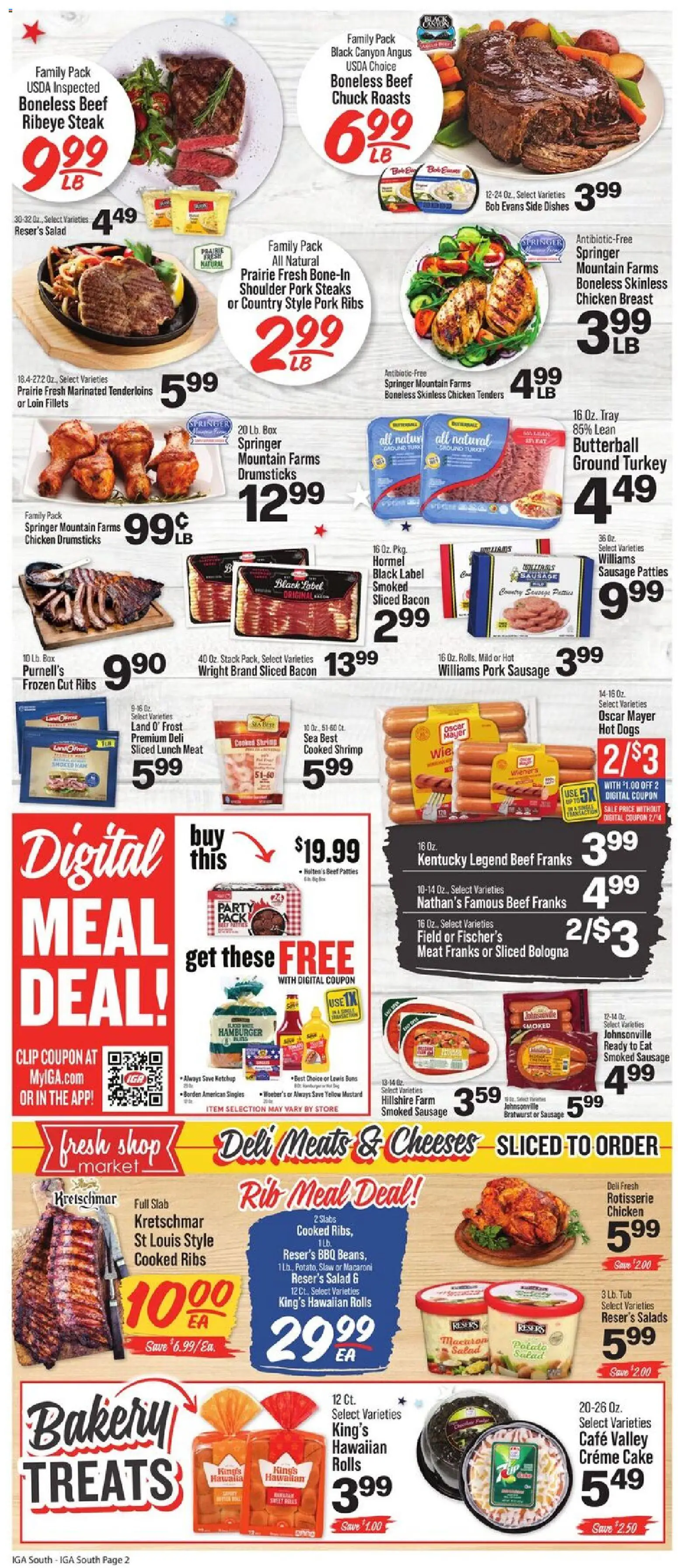 IGA Weekly Ad - valid from 09/02/2026 | Page: 3 | Products: Bakery, Turkey, Pork, Drumsticks