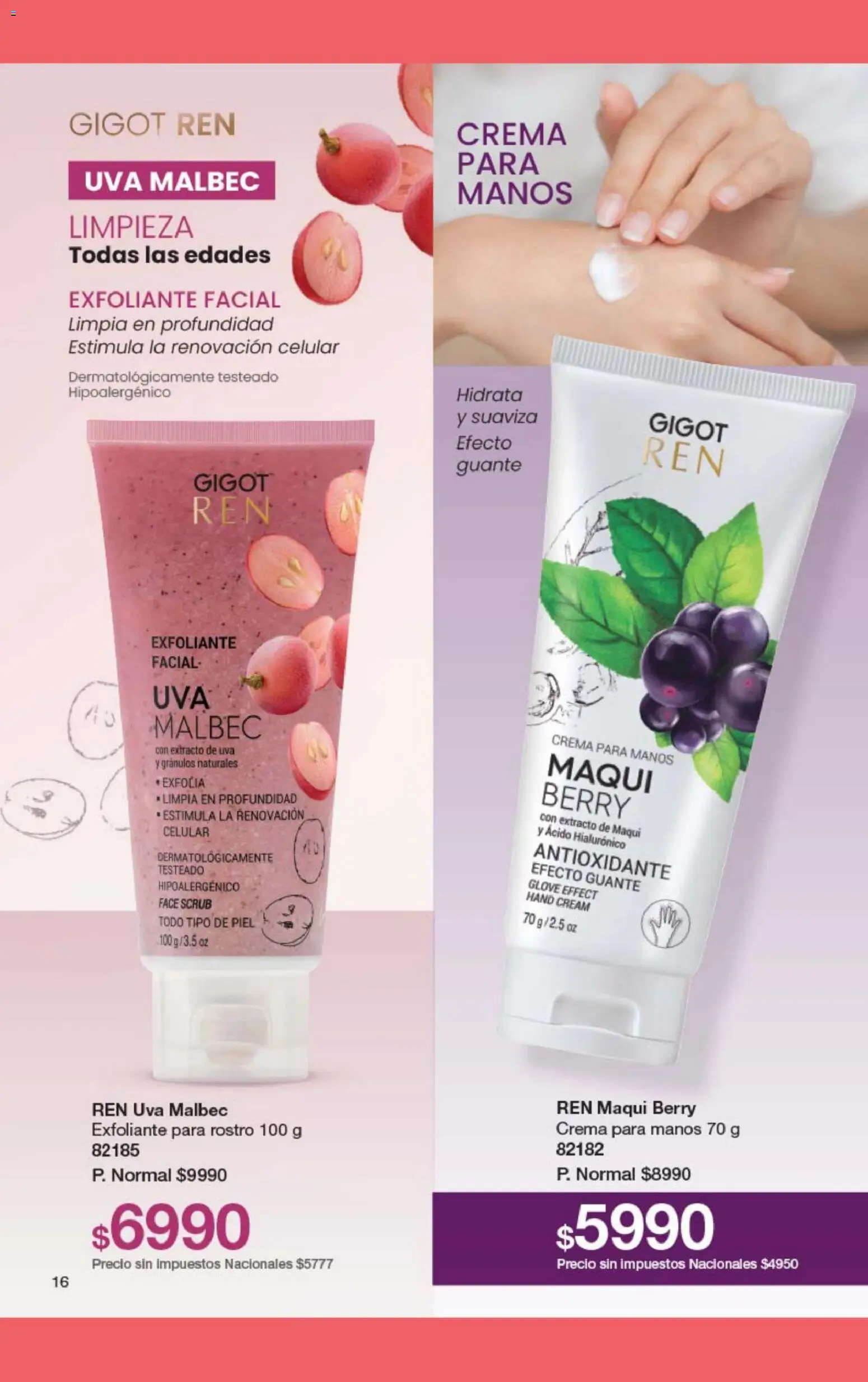 Gigot - CAMPAÑA 06 │ válido desde el 15.03.2026 | Página: 32 | Productos: Guante, Exfoliante facial, Guante exfoliante, Uva