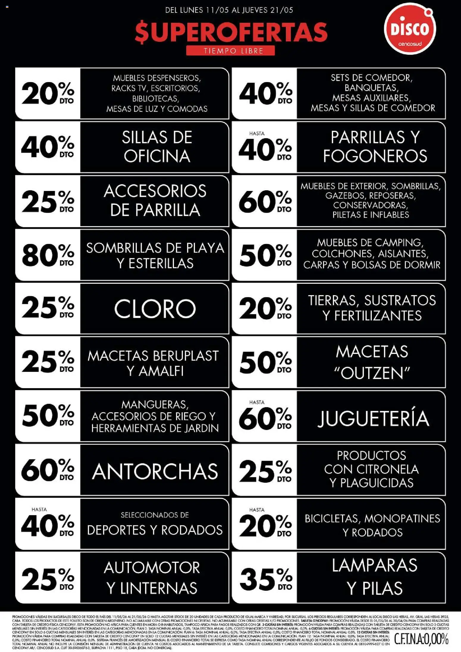 Disco - Ofertas | Electro, T. Libre y más │ válido desde el 10.05.2026 | Página: 4 | Productos: Disco, Parrilla, Pilas, Citronela
