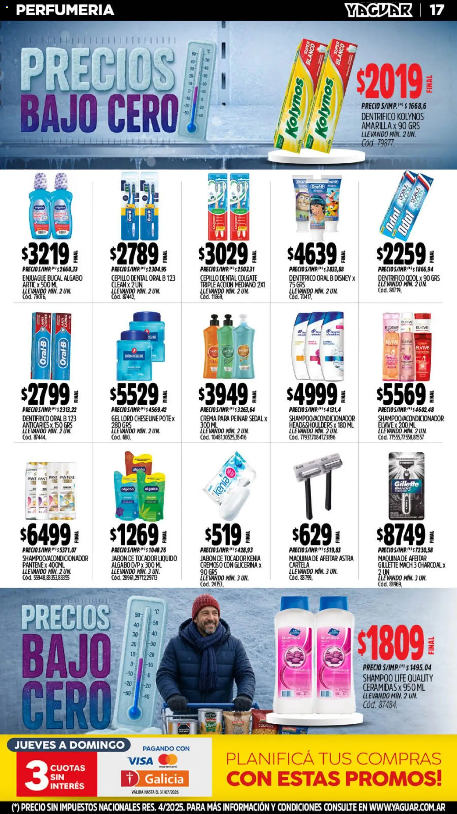 Yaguar - Oferta Semanal Parque Chacabuco │ válido desde el 20/07/2026 | Página: 17 | Productos: Maquina de afeitar, Cepillo, Shampoo, Jabón
