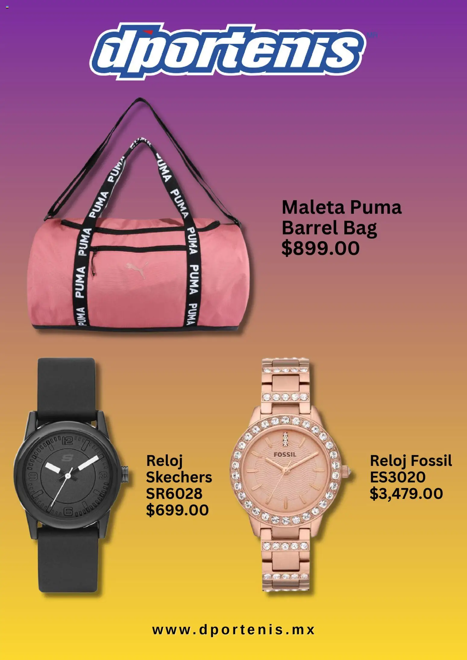 Nuevas ofertas de Dportenis válidas en toda la República Mexicana desde el 19.03.2026. ¡Encuentra las mejores ofertas en Dportenis catálogo! | Página: 3 | Productos: Maleta, Reloj