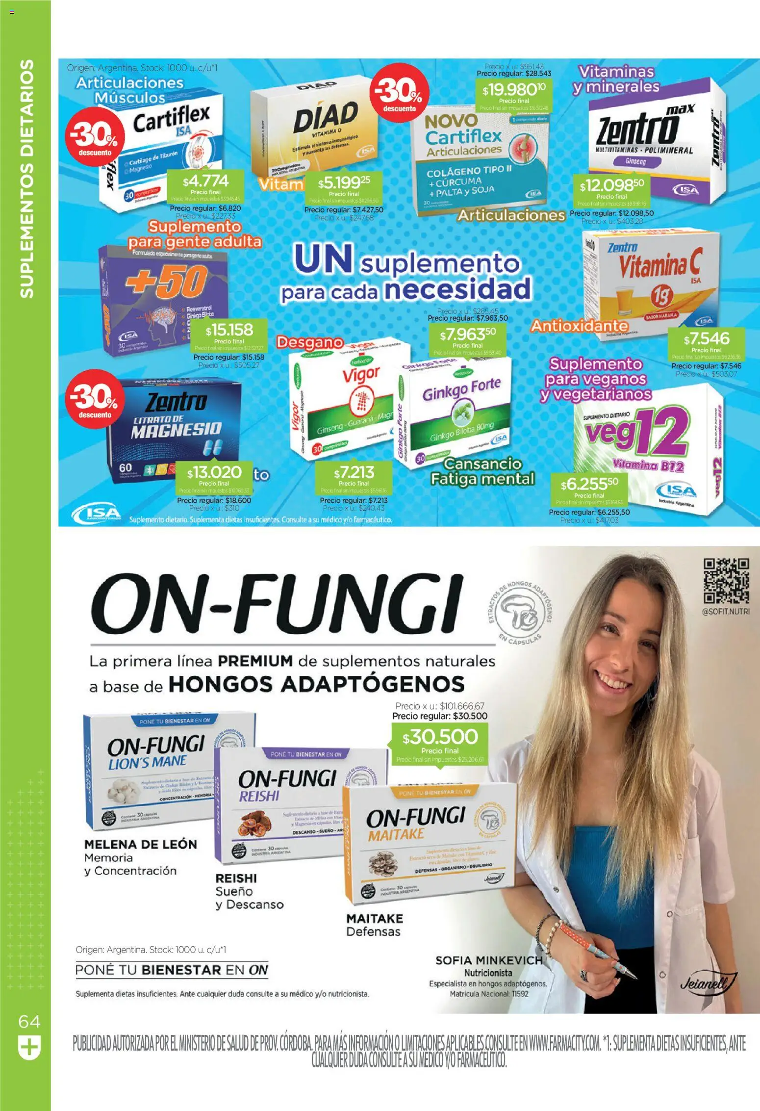 Farmacity catálogo │ válido desde el 01/09/2026 | Página: 64 | Productos: Vitaminas, Palta, Hongos, Curcuma