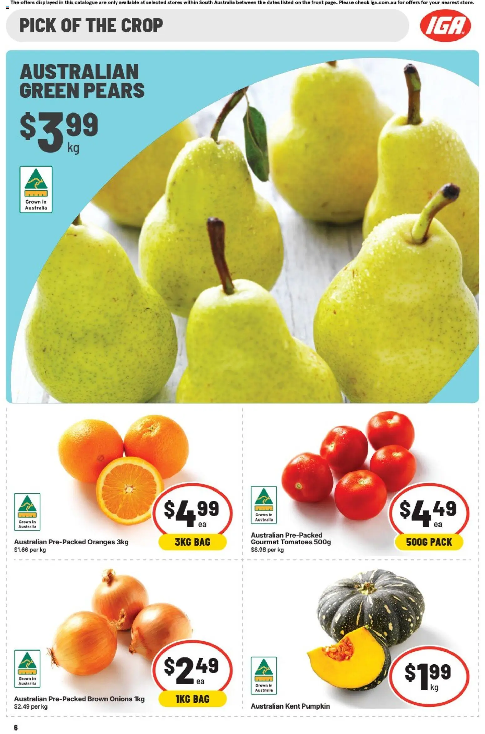 IGA catalogue - valid from 09/09/2026 | Page: 7 | Products: Tomatoes, Onions, Pumpkin, Bag