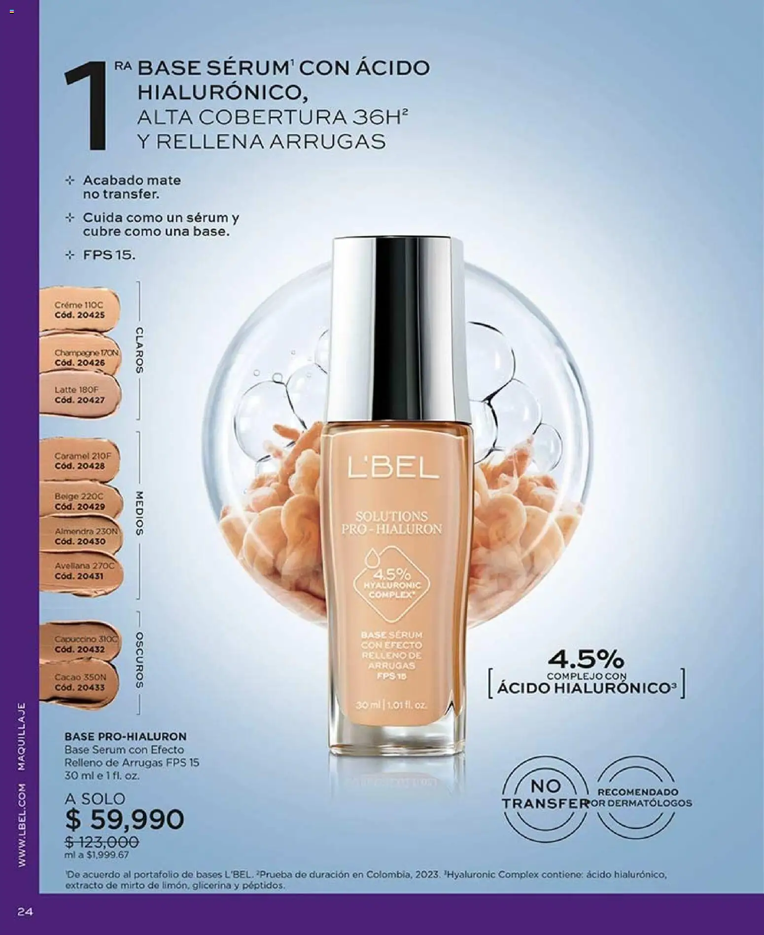 L'Bel revista - valida desde el 07/08/2026 | Página: 24 | Productos: Almendra, Serum, Maquillaje