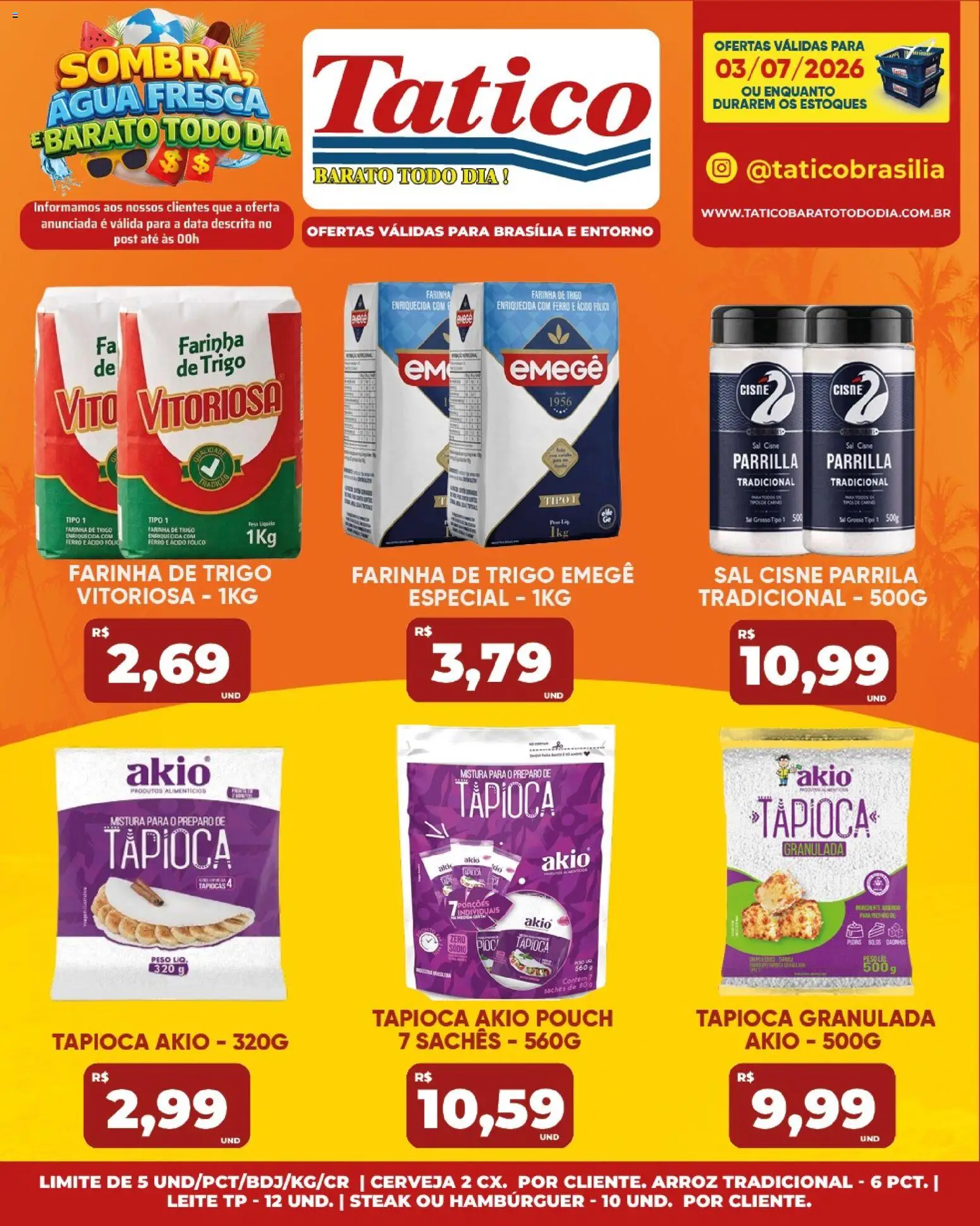 Tatico Folheto - válido de 03/07/2026 | Página: 17 | Produtos: Ferro, Leite, Cerveja, Arroz