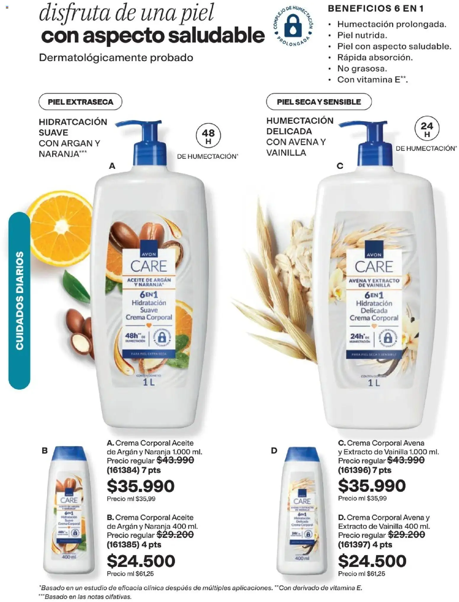 Avon revista - valida desde el 29/07/2026 | Página: 124 | Productos: Crema, Avena, Aceite
