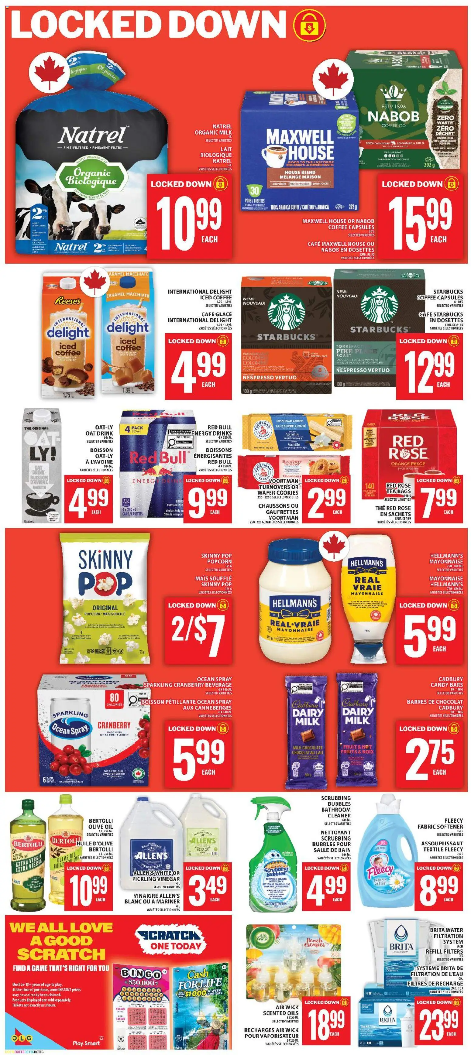 Food Basics flyer valid from Aug 13, 2026 | Page: 5 | Products: Tea, Cookies, Red Bull, Chocolate