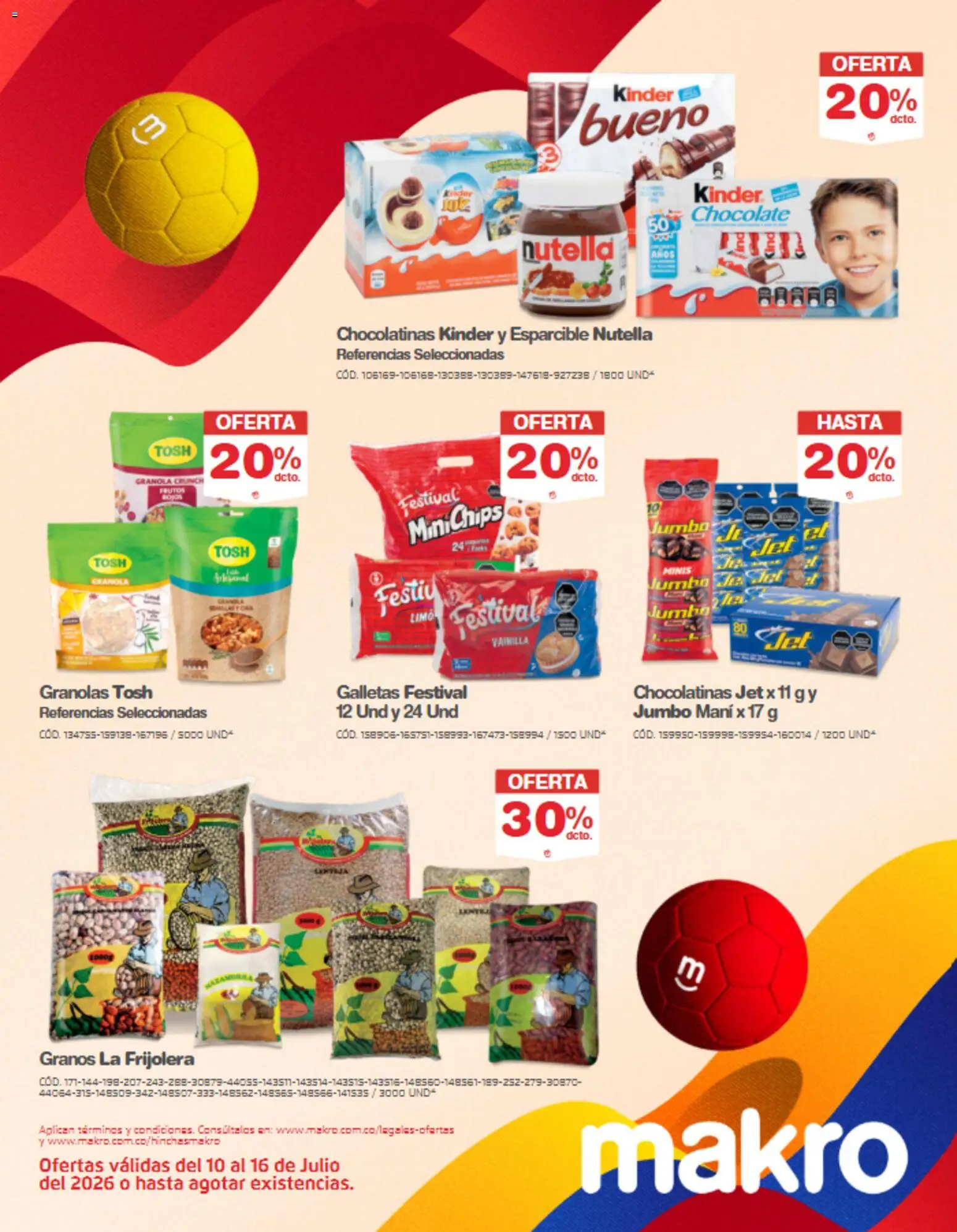Makro revista - valida desde el 10/07/2026 | Página: 35 | Productos: Galletas, Mani, Chocolate, Nutella