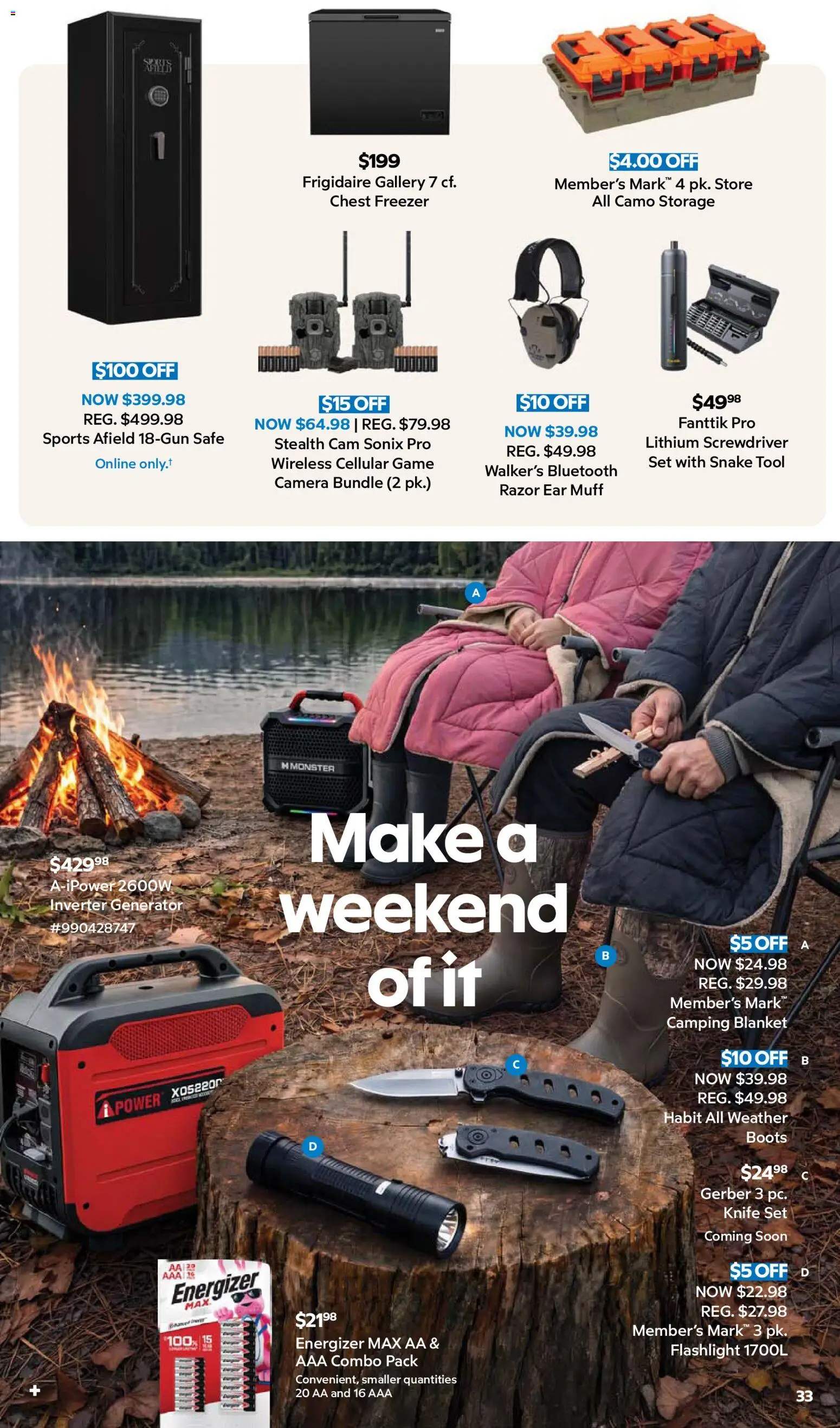 Sam's Club Weekly Ad - valid from 08/26/2026 | Page: 33 | Products: Safe, Screwdriver, Boots, Camera