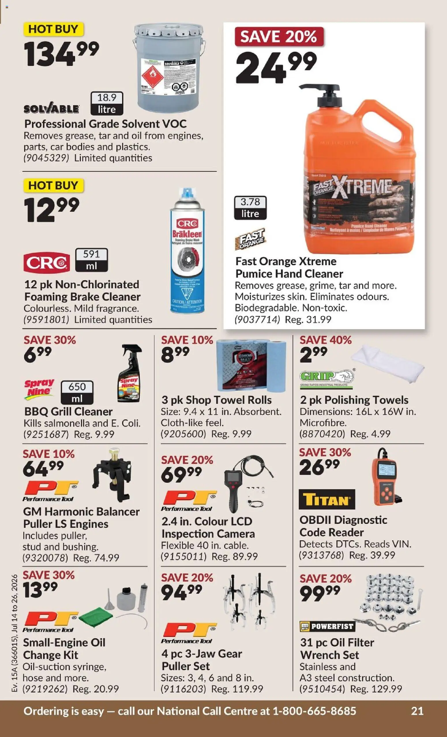 Princess Auto flyer valid from Jul 14, 2026 | Page: 34 | Products: PC, Camera, Grill, Oil