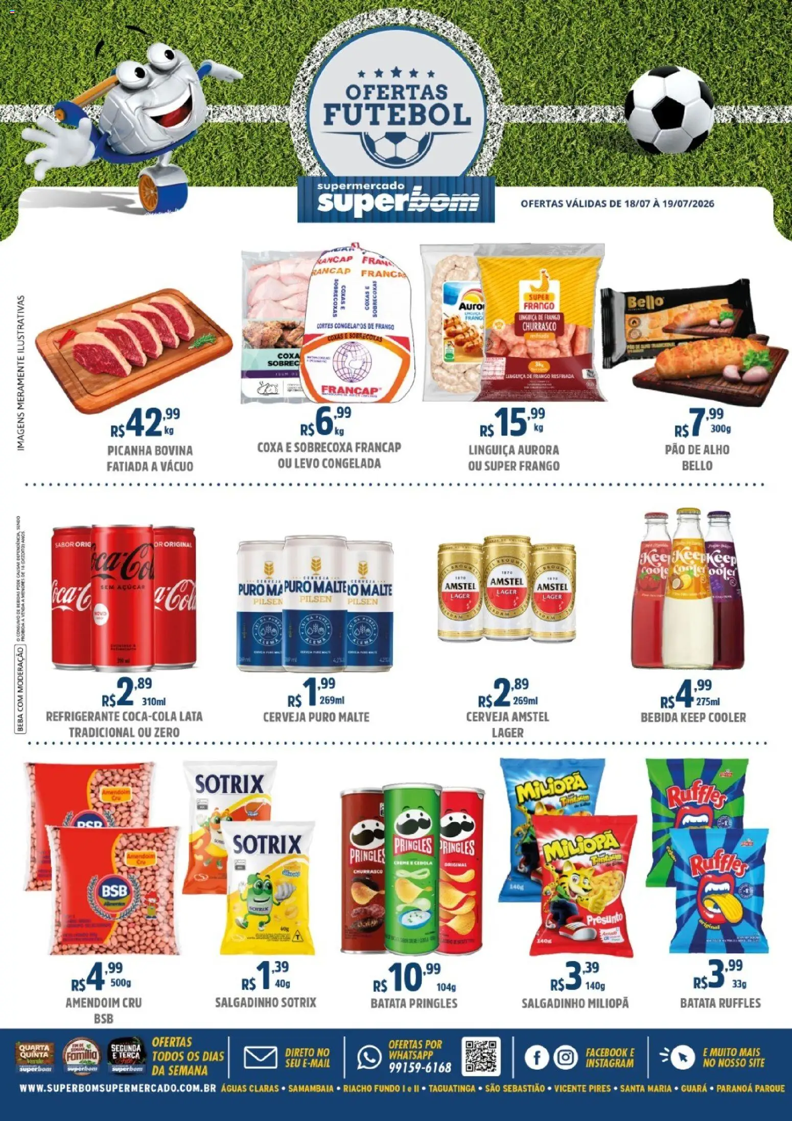 Superbom Folheto - válido de 18/07/2026 | Página: 1 | Produtos: Cooler, Pão, Presunto, Refrigerante