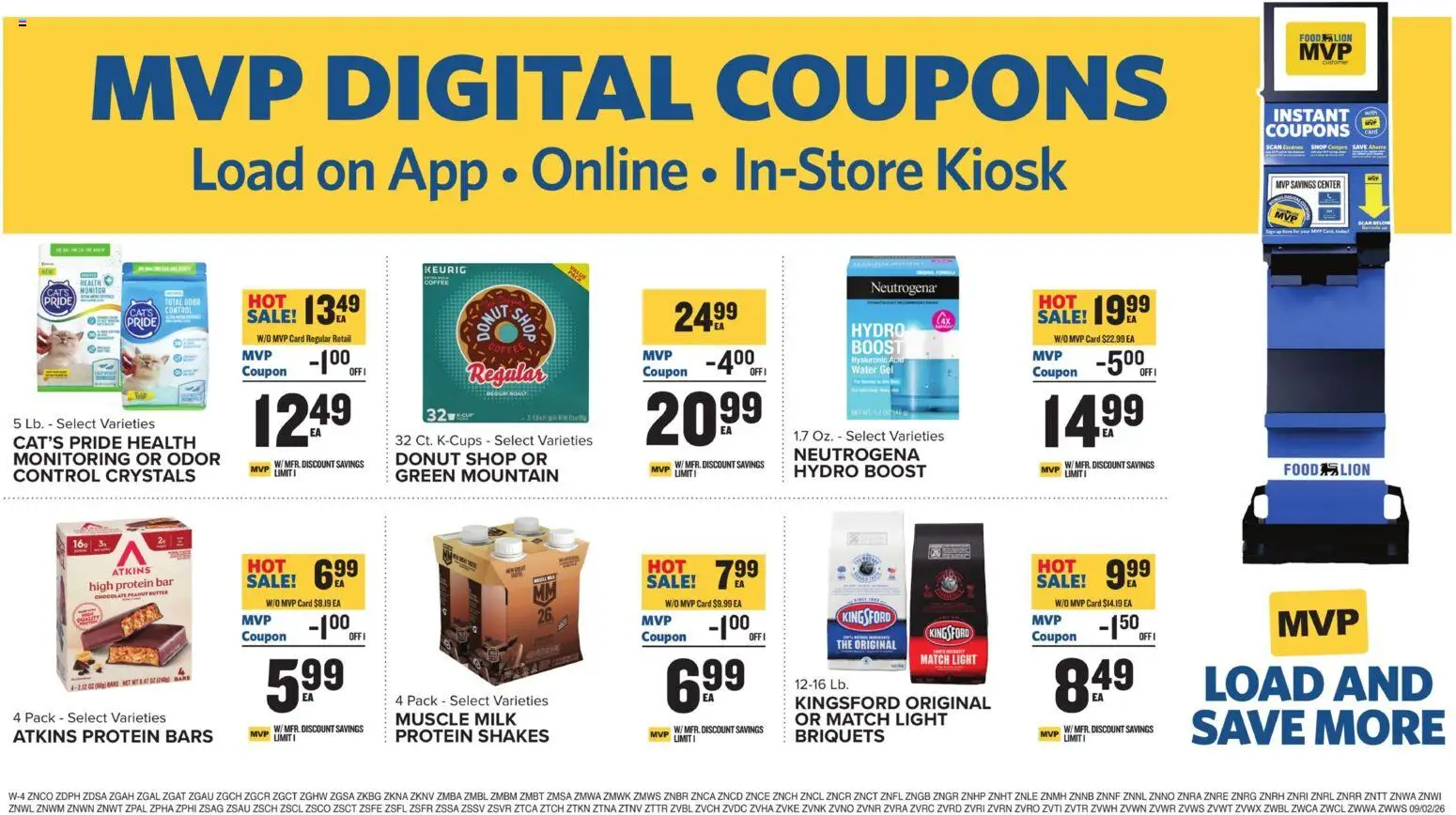 Food Lion Weekly Ad - valid from 09/02/2026 | Page: 18 | Products: Milk, Coffee, Protein bar, Water