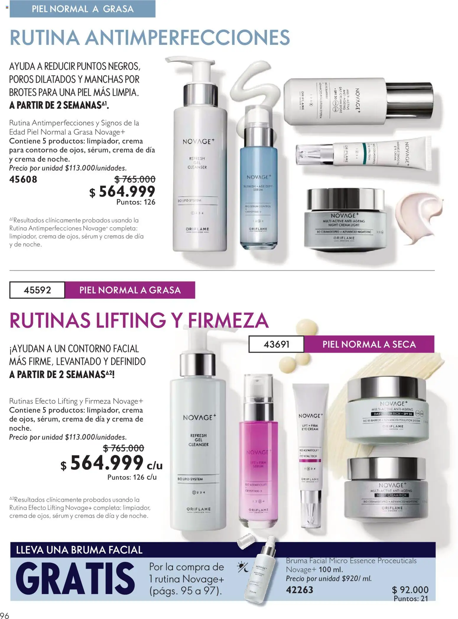 Oriflame revista - valida desde el 01/08/2026 | Página: 96 | Productos: Crema, Serum, Contorno