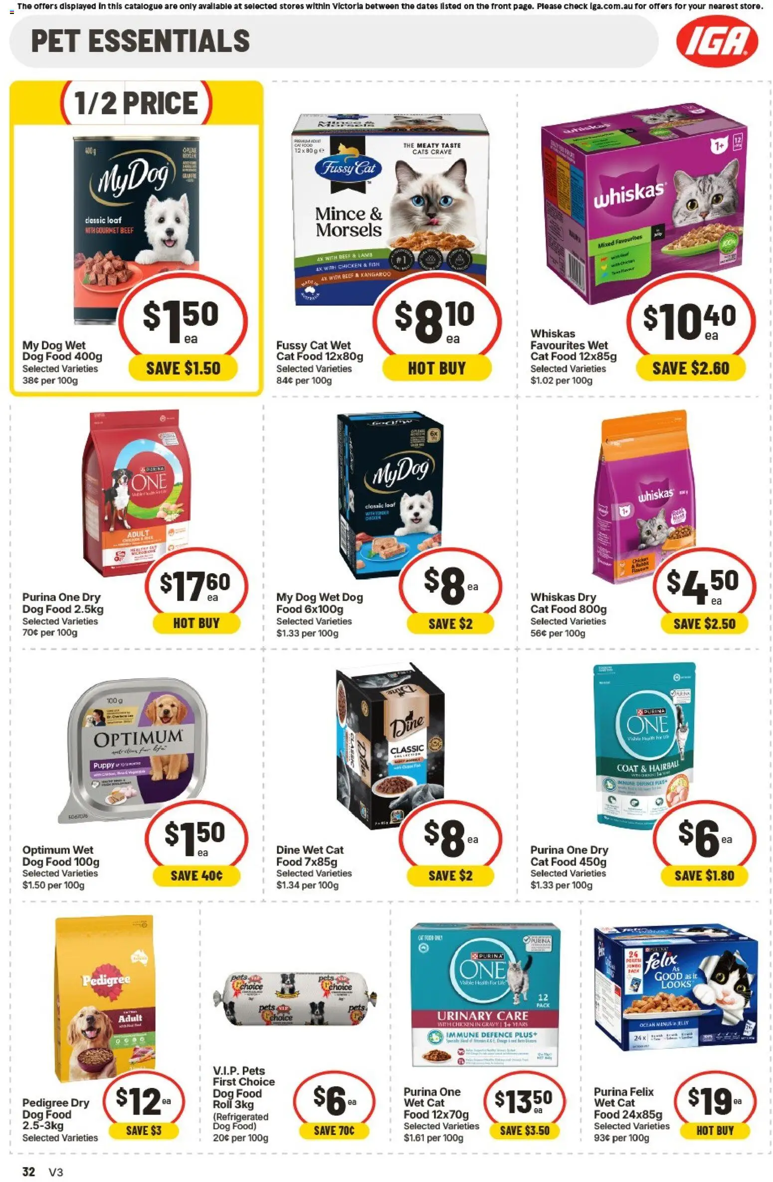 IGA catalogue - valid from 26/08/2026 | Page: 34 | Products: Chicken, Lamb, Fish, Dog food