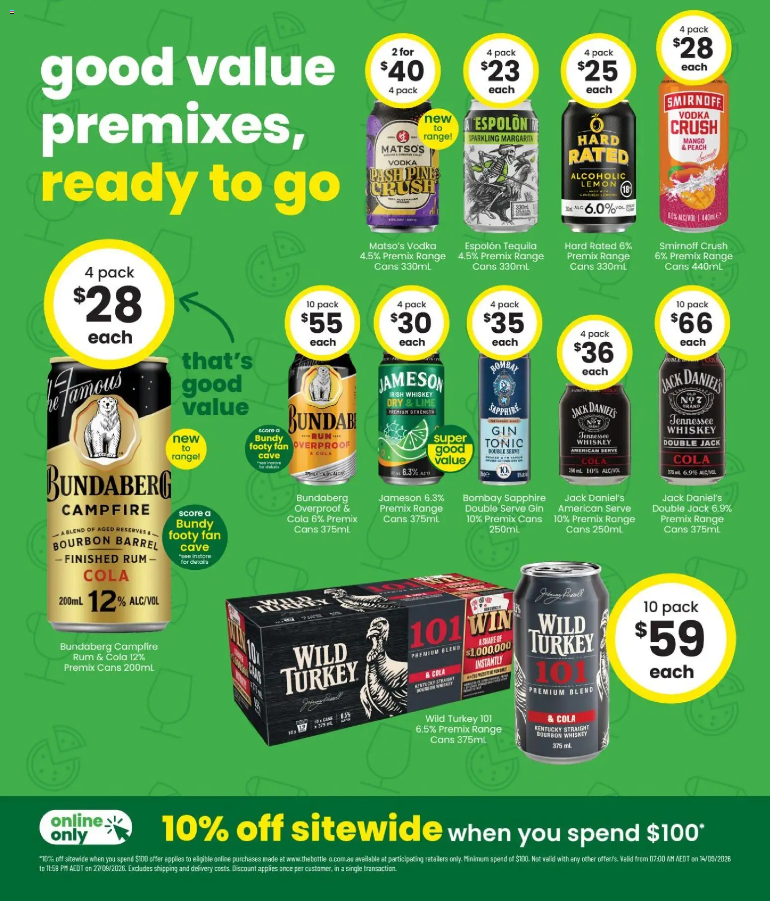The Bottle-O catalogue - valid from 14/09/2026 | Page: 4 | Products: Tequila, Tonic, Vodka, Jameson