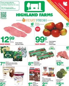Preview of Highland Farms weekly flyer / circulaire from shop Highland Farms valid from Sep 24, 2026