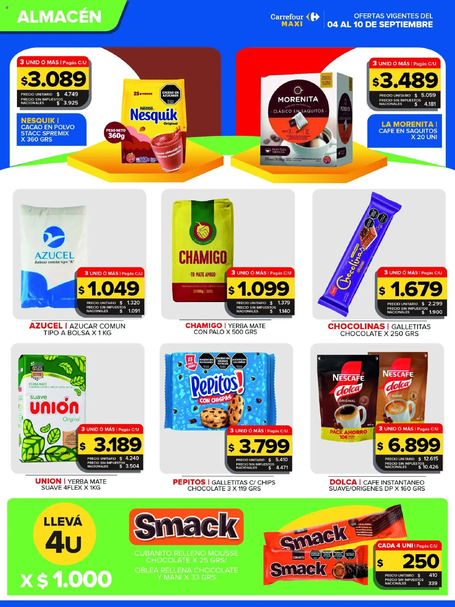 Carrefour Maxi catálogo │ válido desde el 04/09/2026 | Página: 6 | Productos: Bolsa, Mate, Galletitas, Taza