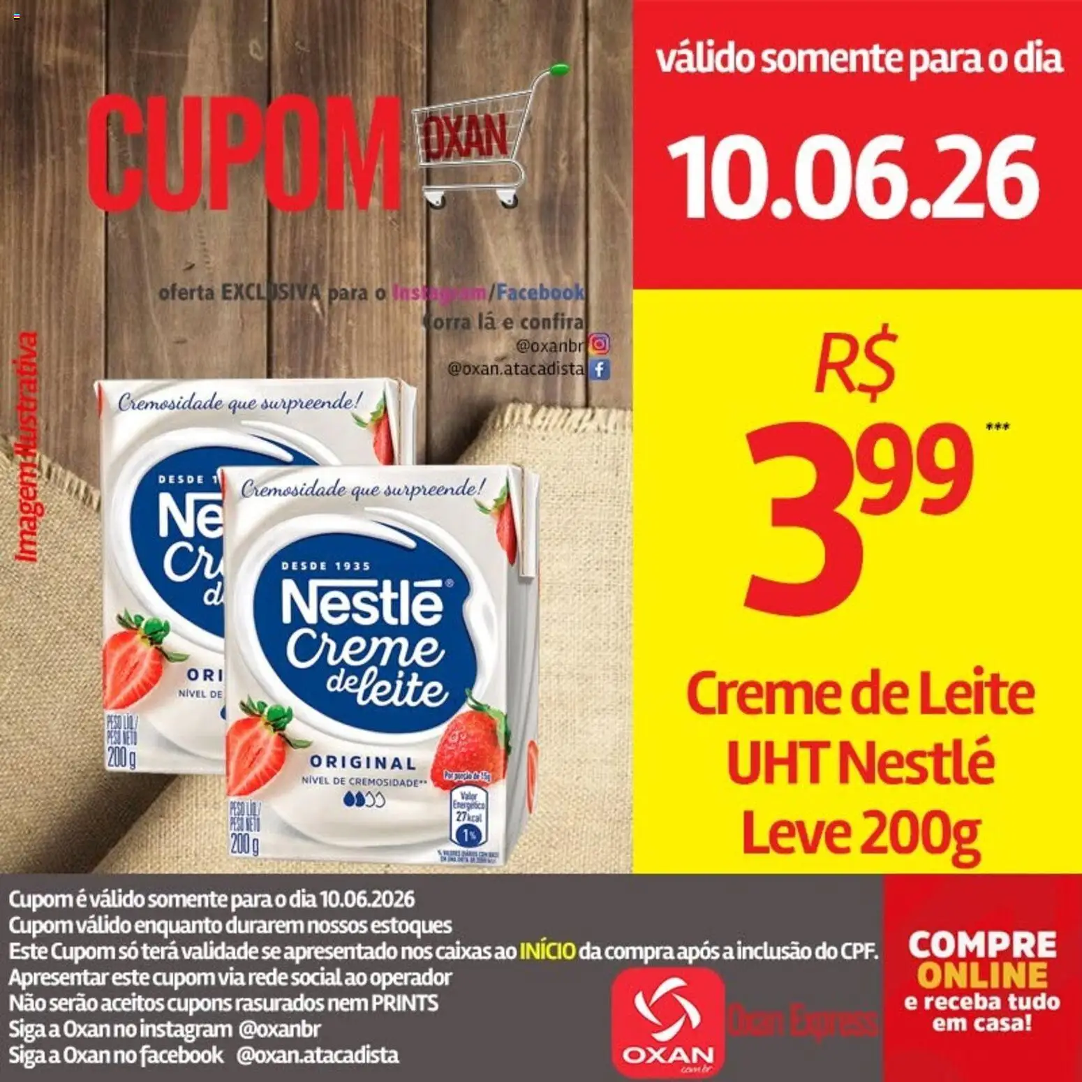 Oxan Atacadista Folheto - válido de 10.06.2026 | Página: 17 | Produtos: Energético, Leite, Creme, Creme de leite