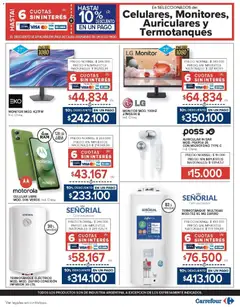 Vista previa Carrefour ofertas válido desde el 17.06.2026 | Página: 33 | Productos: Monitor, Auriculares, Micrófono, Termotanque