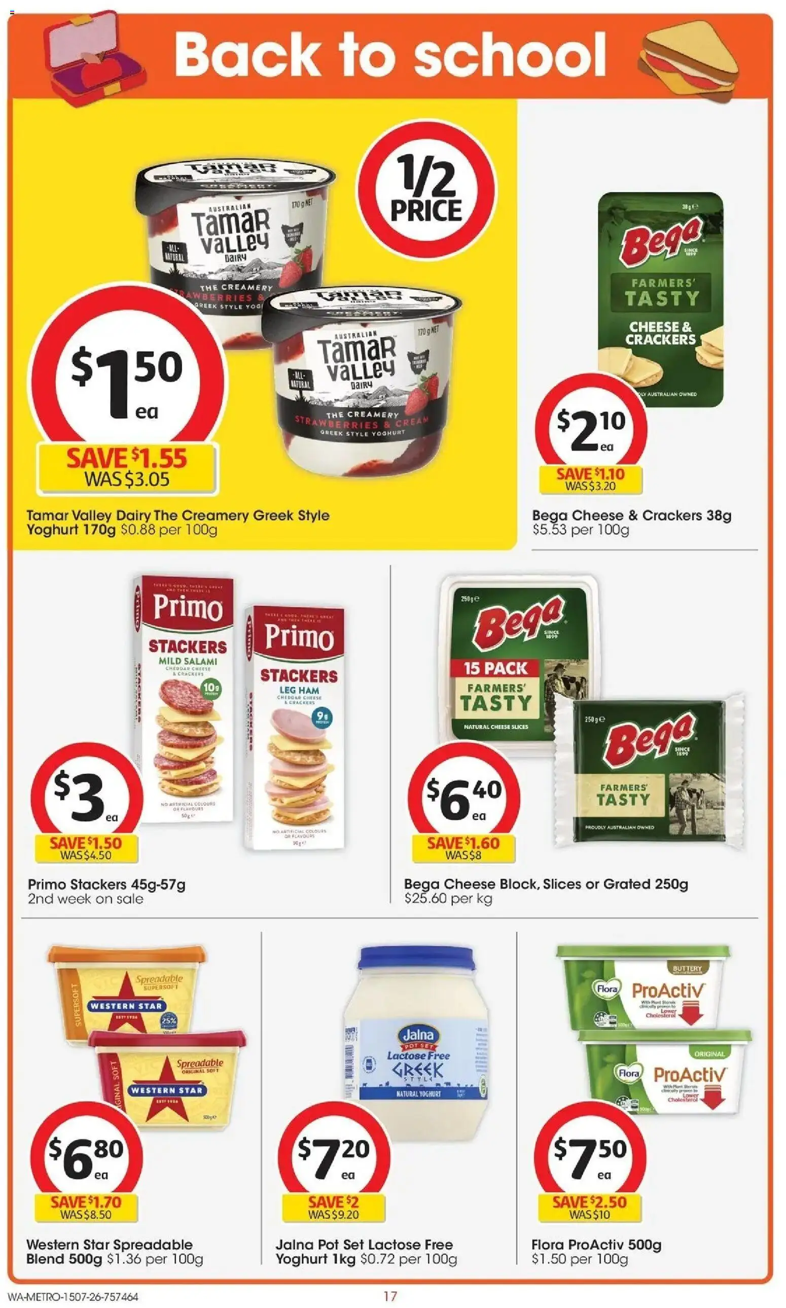 Coles catalogue - valid from 15/07/2026 | Page: 17 | Products: Crackers, Pot, Cheese, Yoghurt