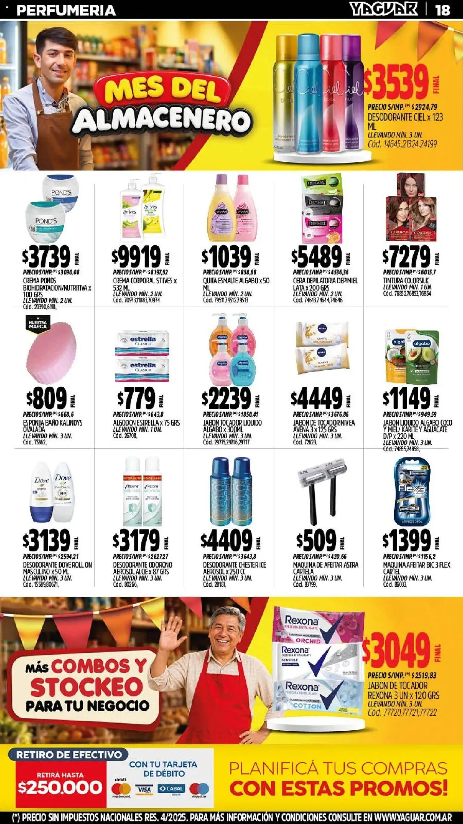 Yaguar - Oferta Semanal Mendoza │ válido desde el 28/09/2026 | Página: 18 | Productos: Algodón, Maquina de afeitar, Coco, Tintura