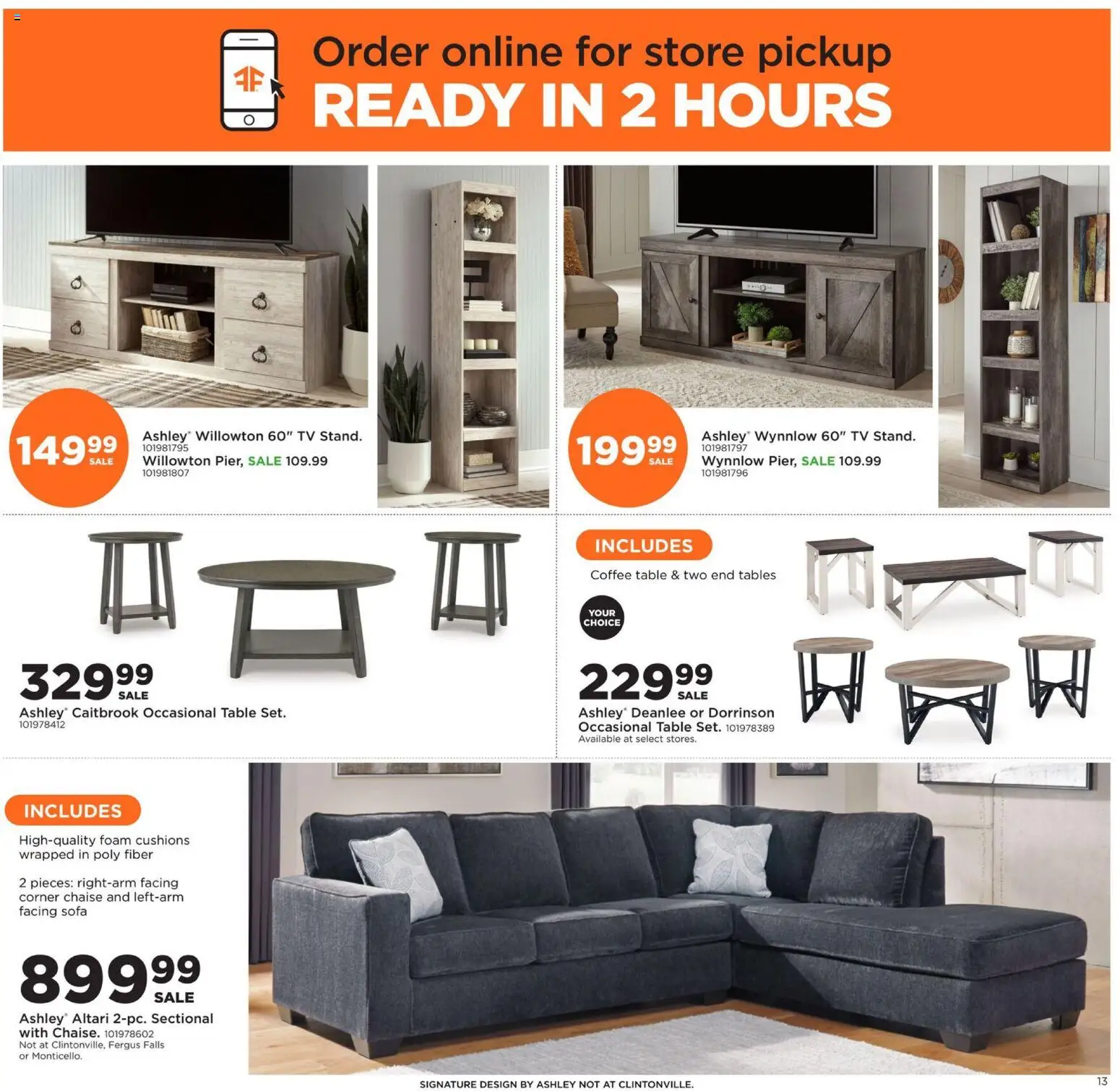 Mills Fleet Farm Weekly Ad - valid from 08/10/2026 | Page: 17 | Products: Sofa, Coffee table, Table, Sectional