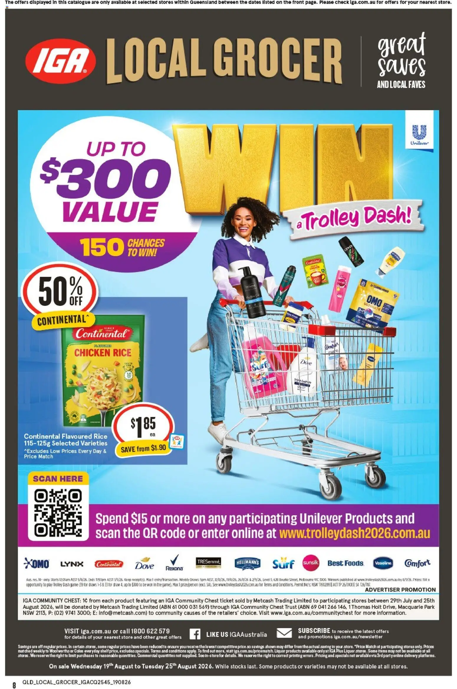 IGA catalogue - valid from 19/08/2026 | Page: 2 | Products: Chicken, Rice, Trolley, Game