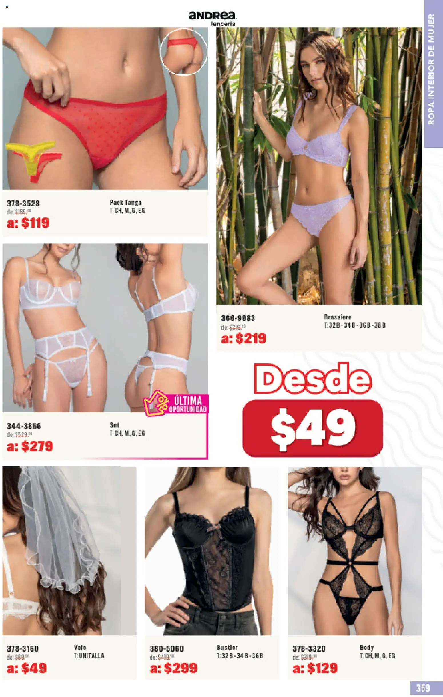 Nuevas ofertas de Andrea válidas en toda la República Mexicana desde el 31.05.2026. ¡Encuentra las mejores ofertas en Andrea catálogo Outlet! | Página: 359