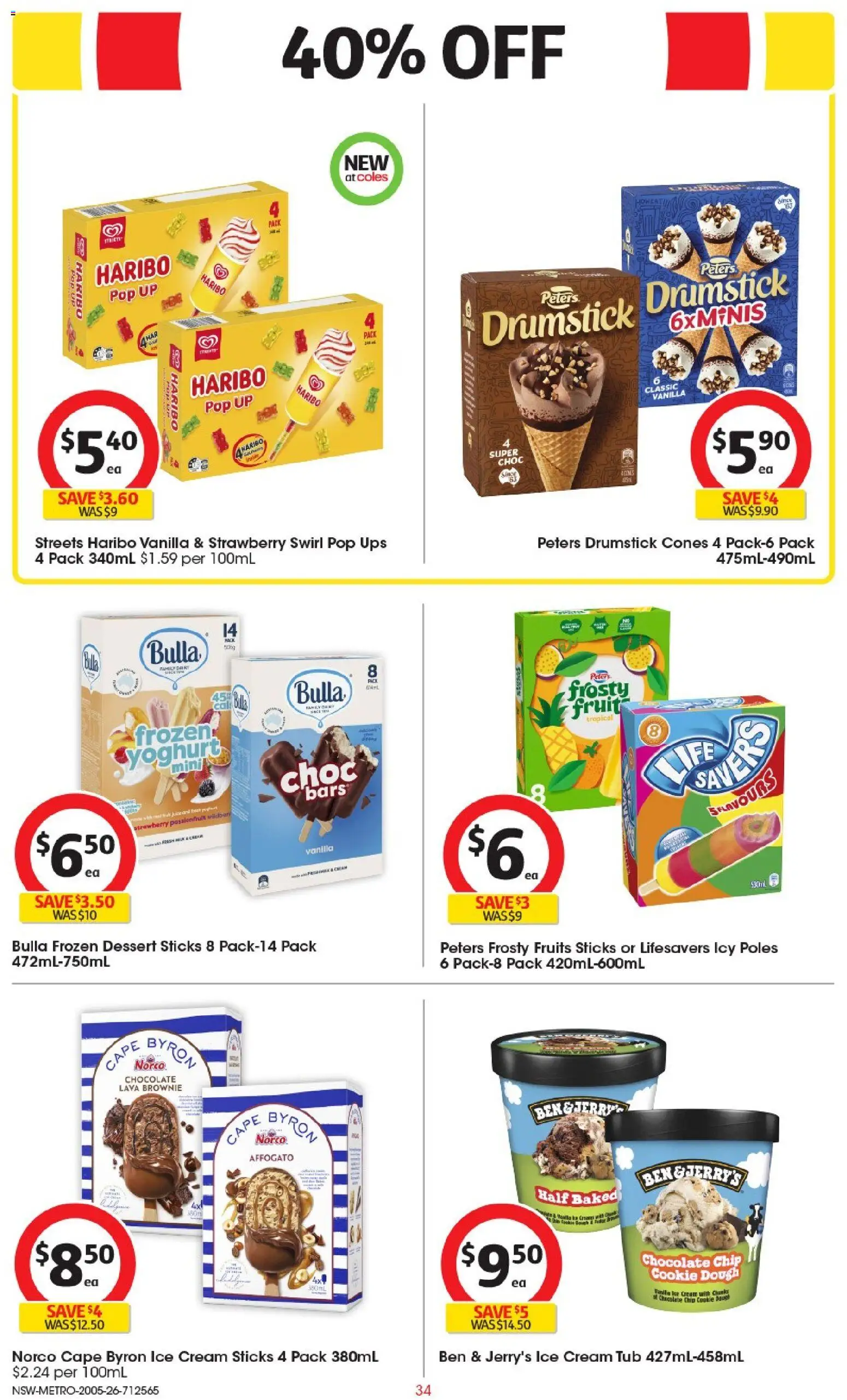 Coles catalogue - valid from 19.05.2026 | Page: 34 | Products: Yoghurt, Chocolate, Cream, UPS