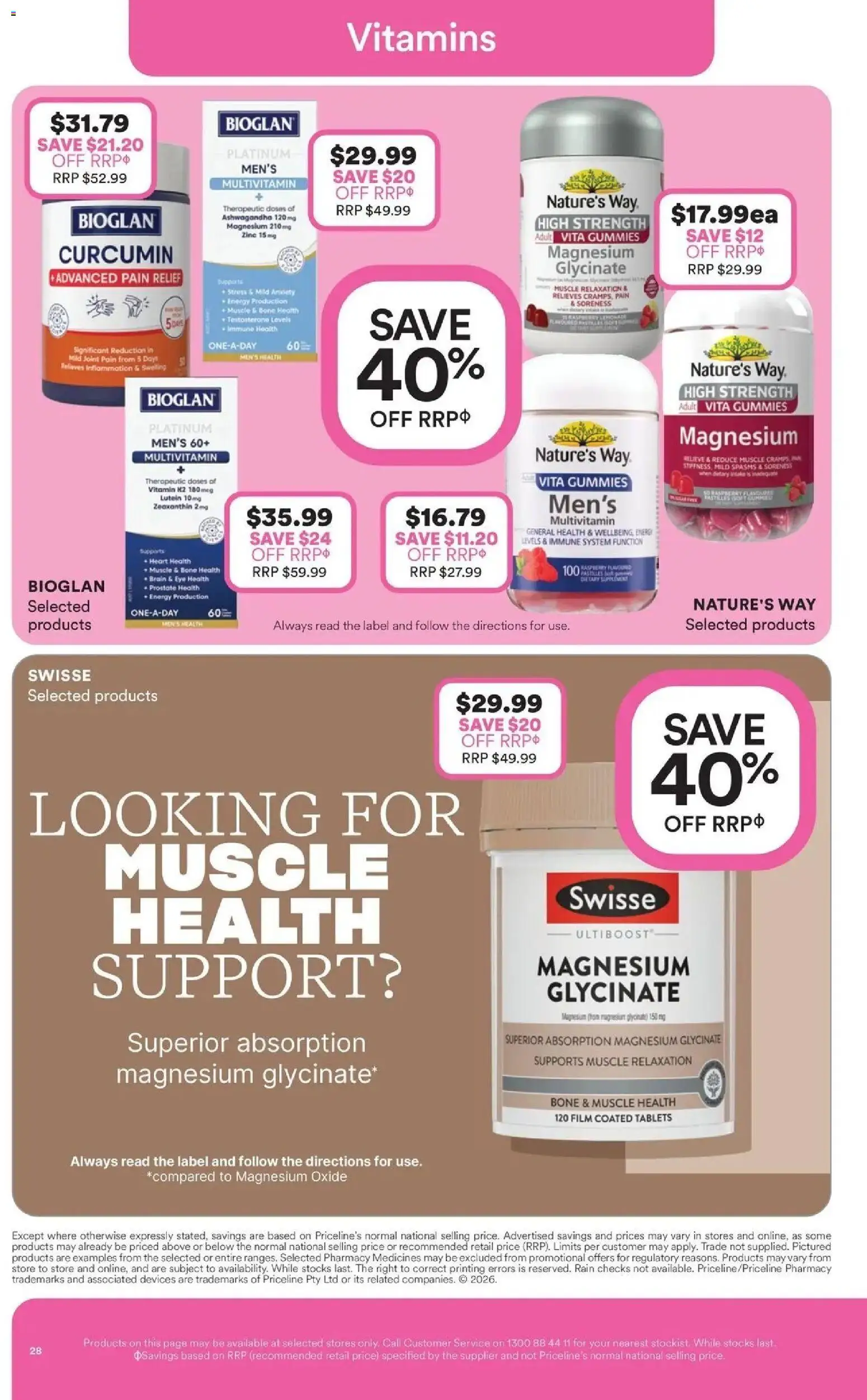 Priceline Pharmacy catalogue Armadale - 27/08/2026 > weekly / monthly specials | Page: 28 | Products: Ashwagandha, Tablets, Vitamin, Zinc