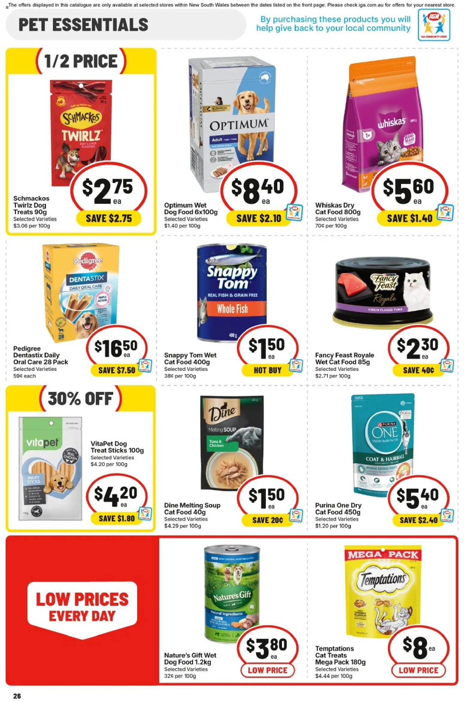 IGA catalogue - valid from 03.06.2026 | Page: 26 | Products: Dog food, Coat, Soup, Tuna