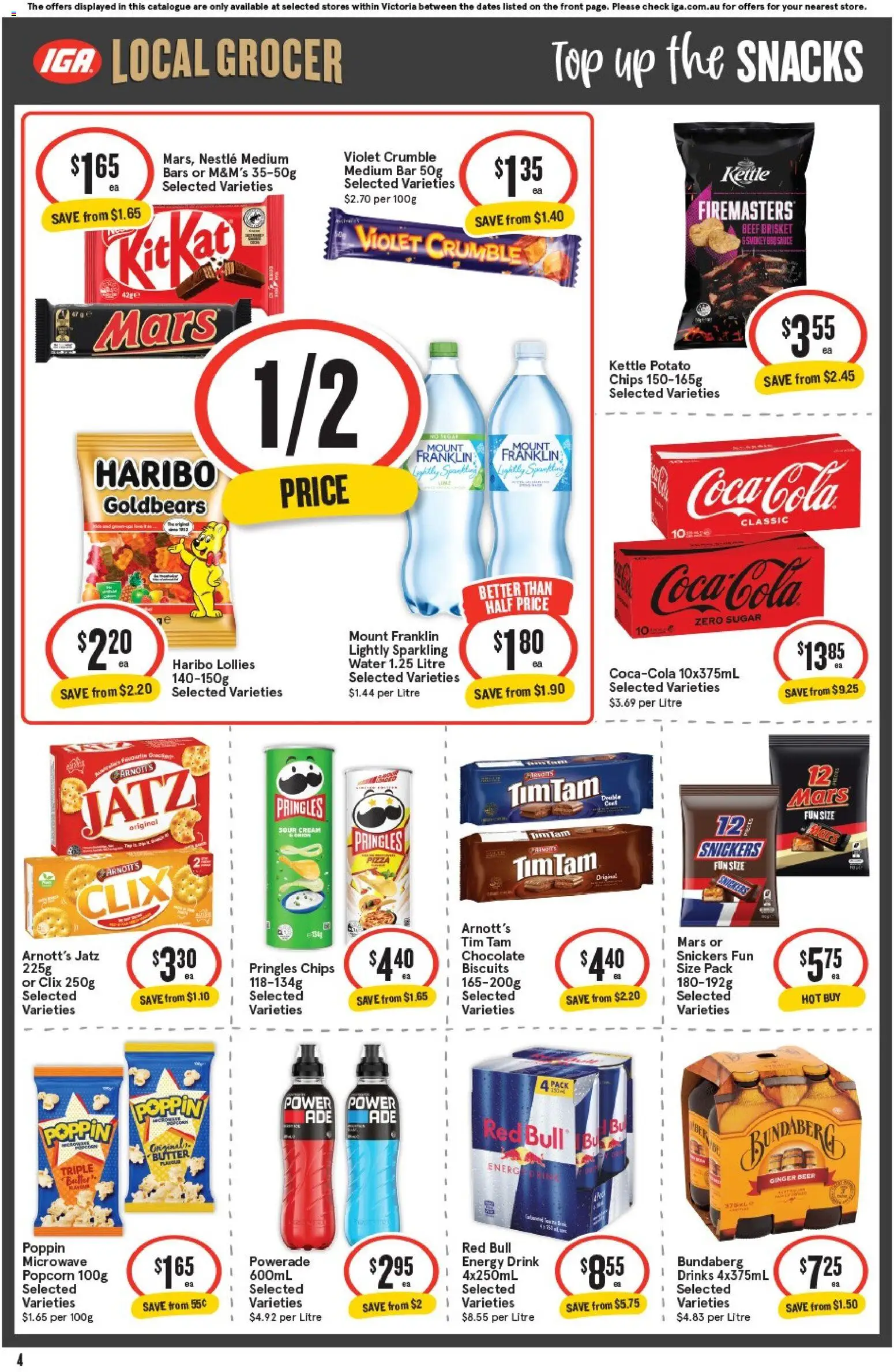 IGA catalogue - valid from 20.05.2026 | Page: 5 | Products: Chocolate, Beer, Cream, Popcorn