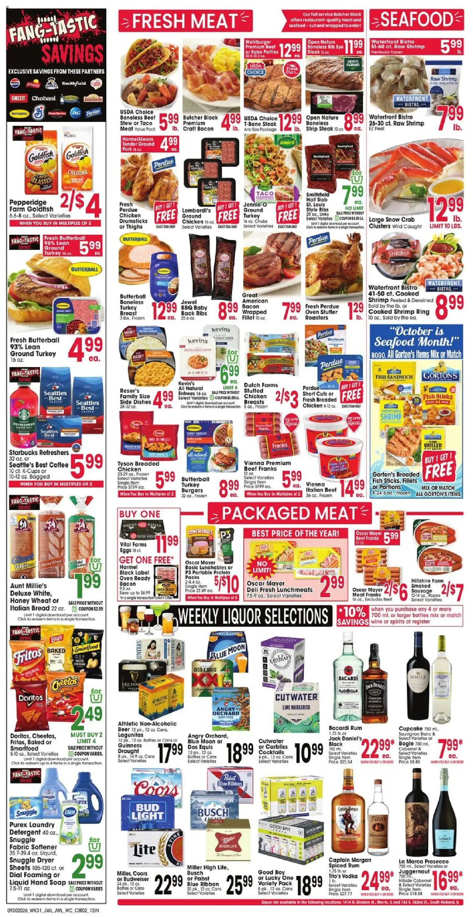Jewel Osco Weekly Ad - IN - valid from 09/30/2026 | Page: 2 | Products: Bread, Fabric softener, Captain Morgan, Rum