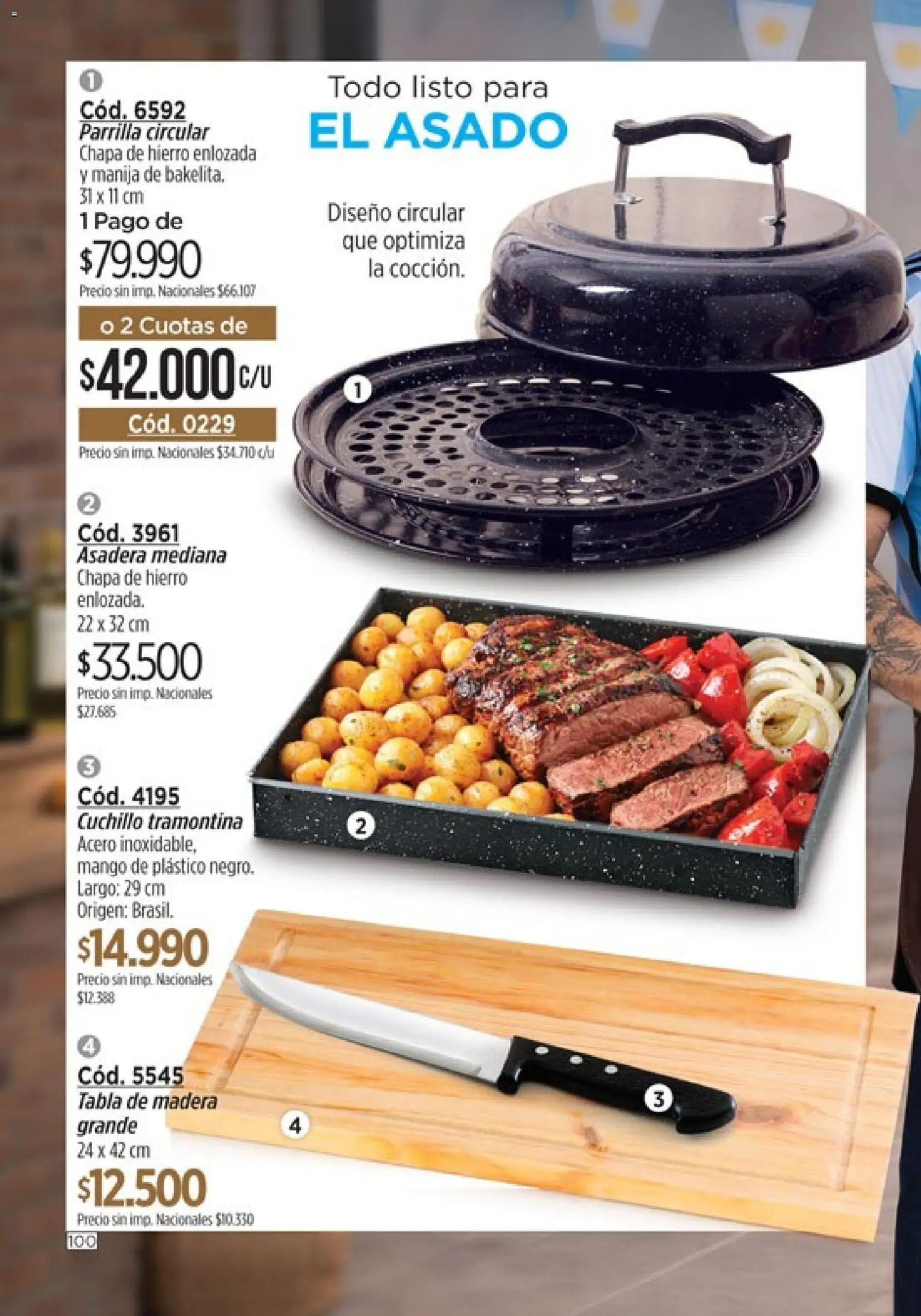 Catálogo Amodil Campaña 9 │ válido desde el 05.05.2026 | Página: 100 | Productos: Chapa, Cuchillo, Asadera, Parrilla