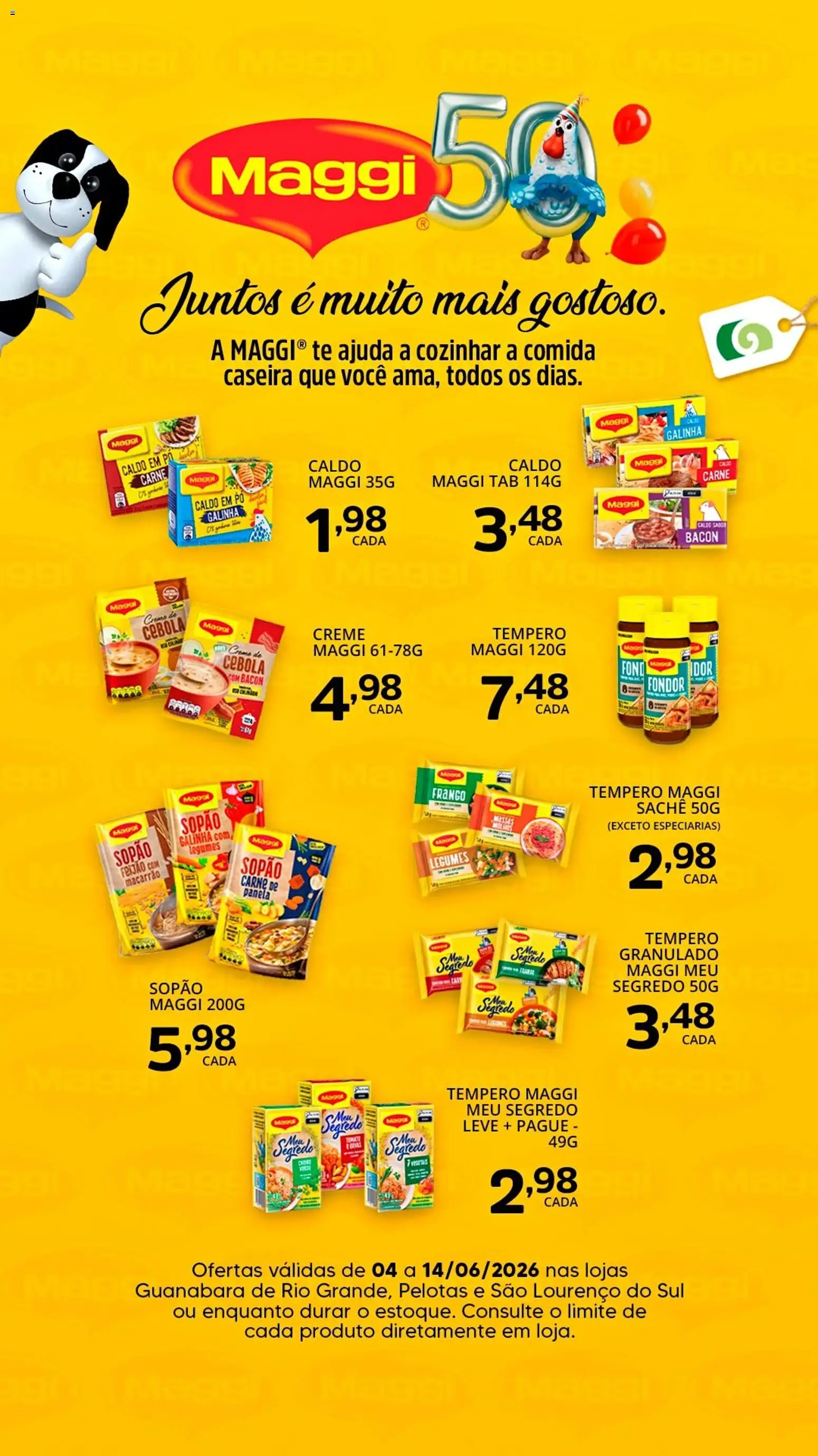 Supermercado Guanabara Folheto - válido de 04.06.2026 | Página: 1 | Produtos: Feijão, Panela, Creme, Granulado