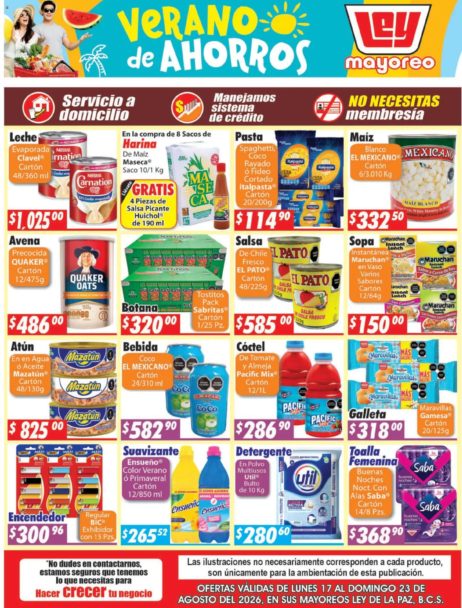Nuevas ofertas de Casa Ley válidas en toda la República Mexicana desde el 17/08/2026. ¡Encuentra las mejores ofertas en Casa Ley folleto La Paz! | Página: 4 | Productos: Detergente, Chile, Tomate, Galletas