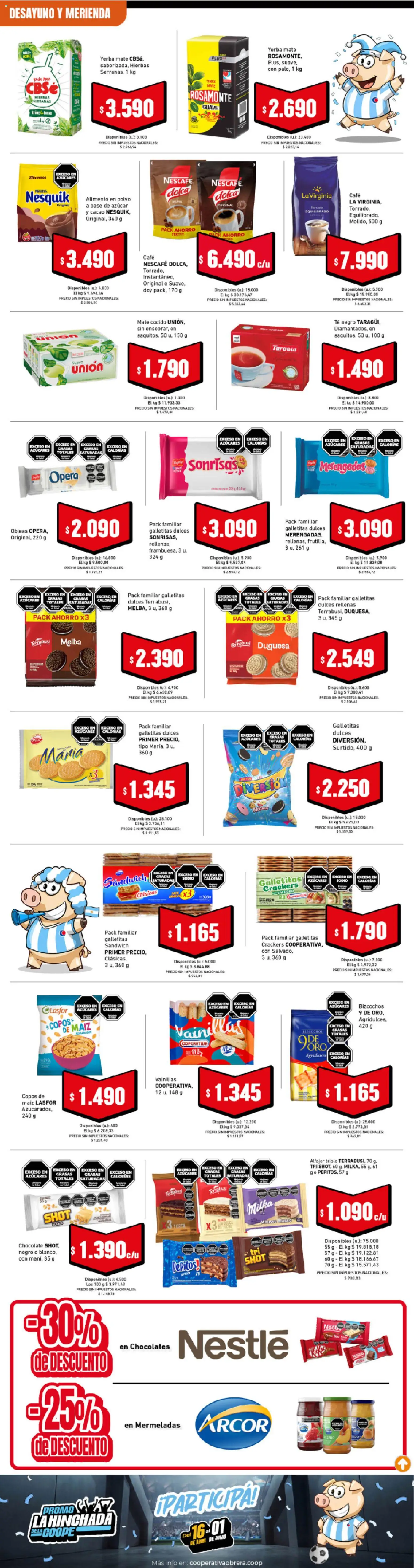 Cooperativa Obrera catálogo │ válido desde el 07.05.2026 | Página: 2 | Productos: Galletitas, Azucar, Yerba, Bizcochos