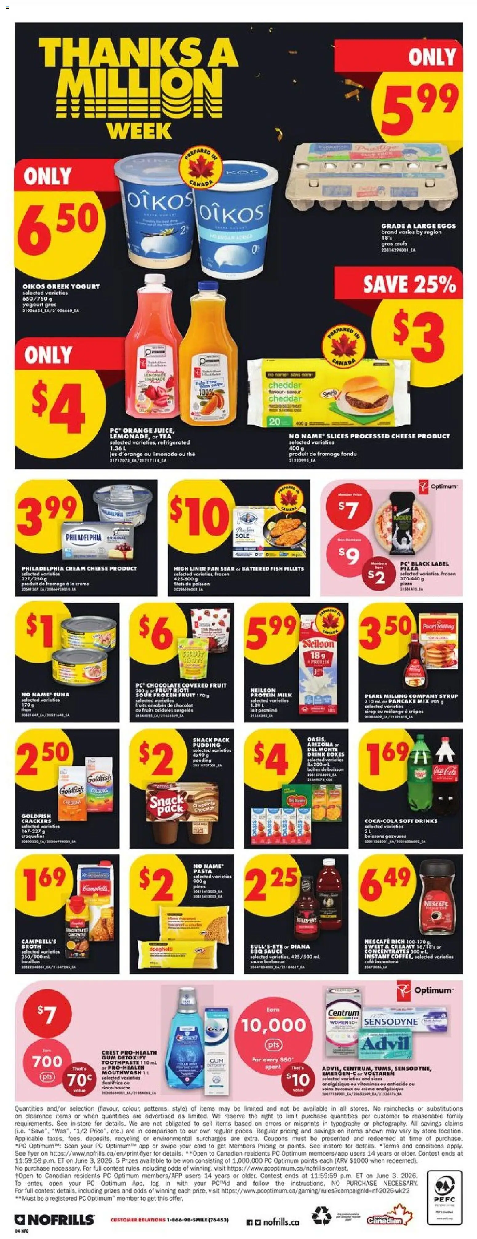 No Frills flyer valid from 28.05.2026 | Page: 4 | Products: Tea, Toothpaste, Coffee, Chocolate
