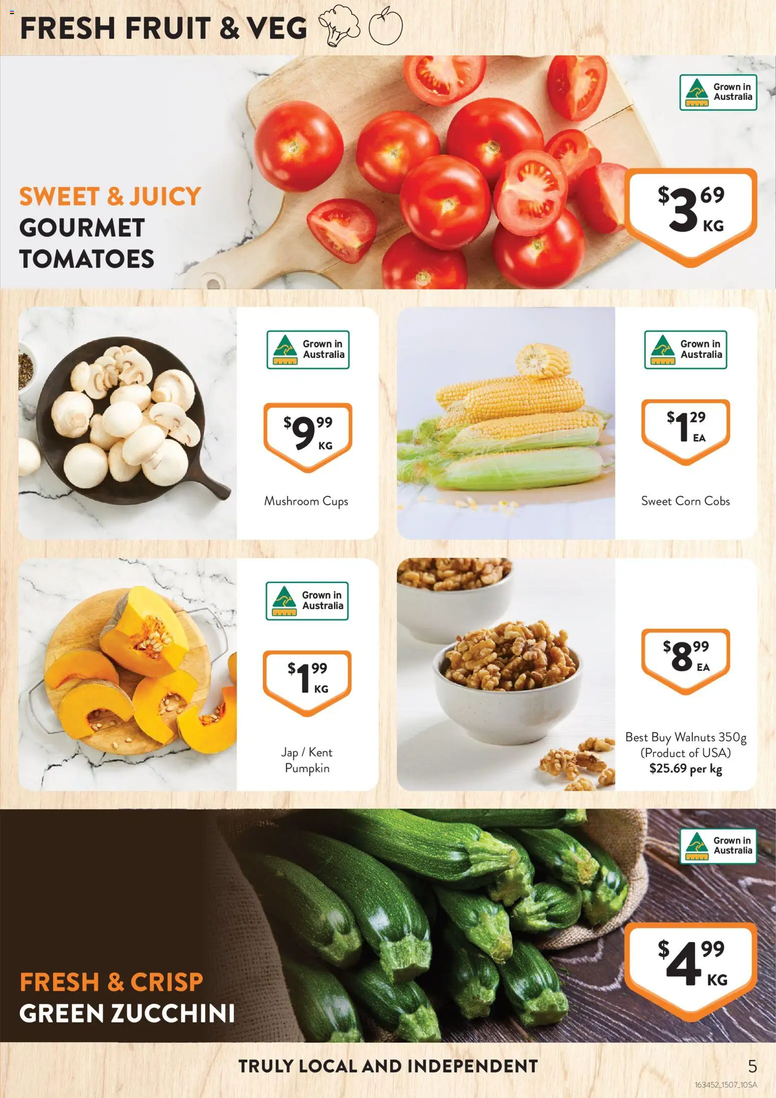 Foodworks catalogue - valid from 15/07/2026 | Page: 5 | Products: Cups, Tomatoes, Zucchini, Pumpkin