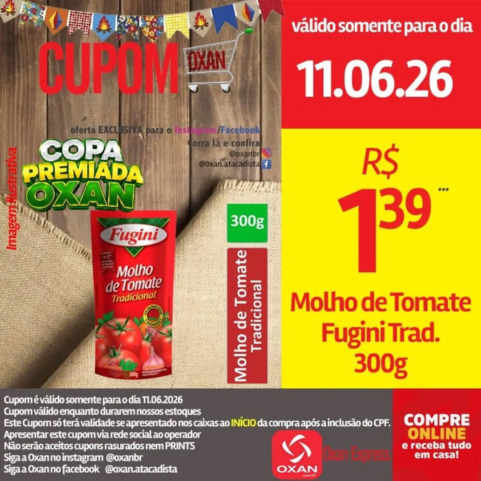 Oxan Atacadista Folheto - válido de 11.06.2026 | Página: 22 | Produtos: Molho de tomate, Copa