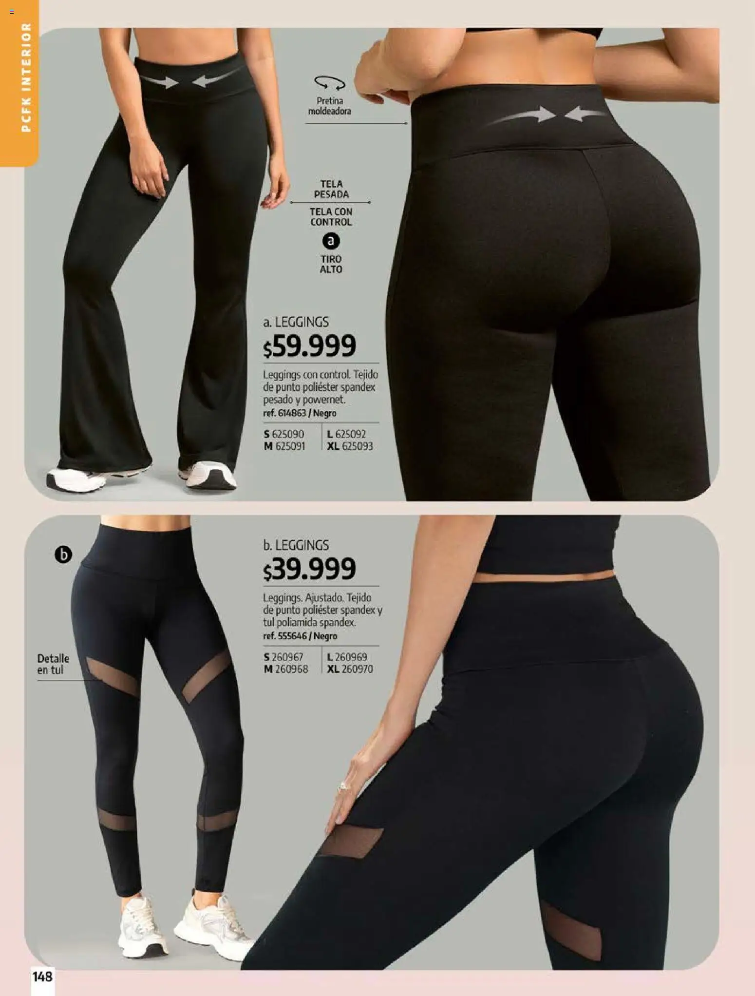 Pacifika revista - valida desde el 18/10/2026 | Página: 148 | Productos: Leggings