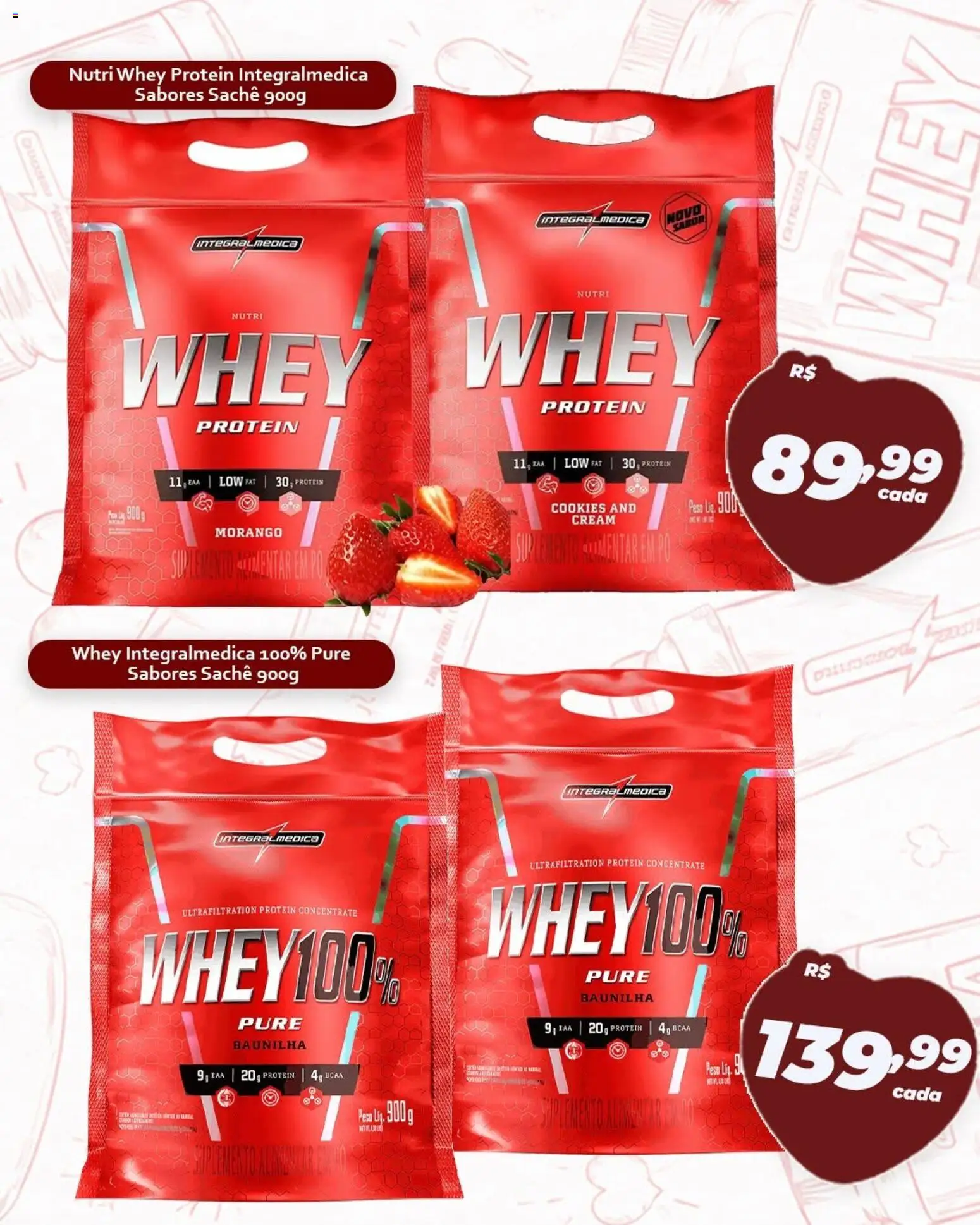 X Supermercados Folheto - válido de 17.06.2026 | Página: 3 | Produtos: BCAA, Pó, Whey protein, Cookies