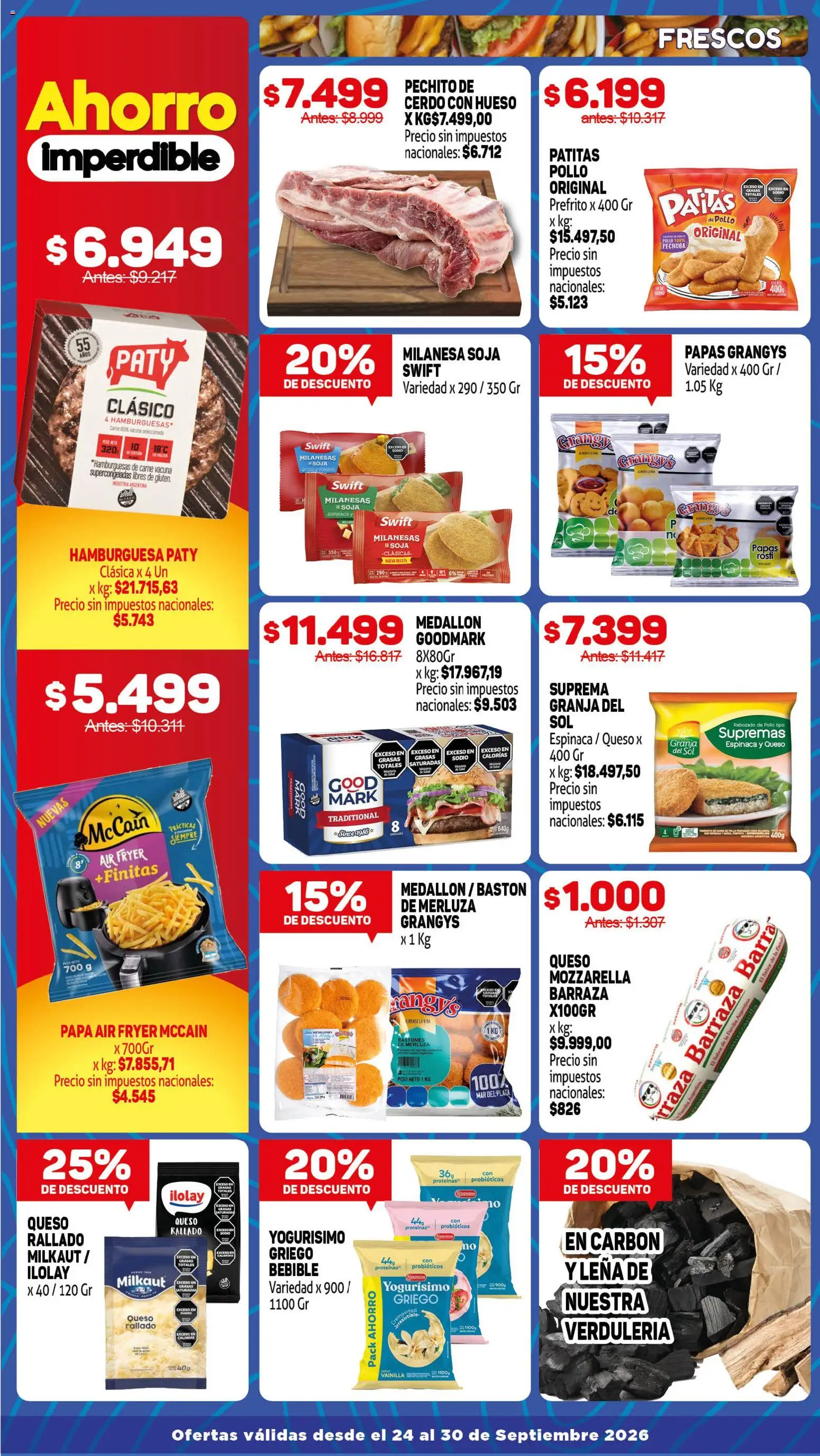 Makro Ofertas │ válido desde el 24/09/2026 | Página: 2 | Productos: Milanesas, Papa, Carne, Leña
