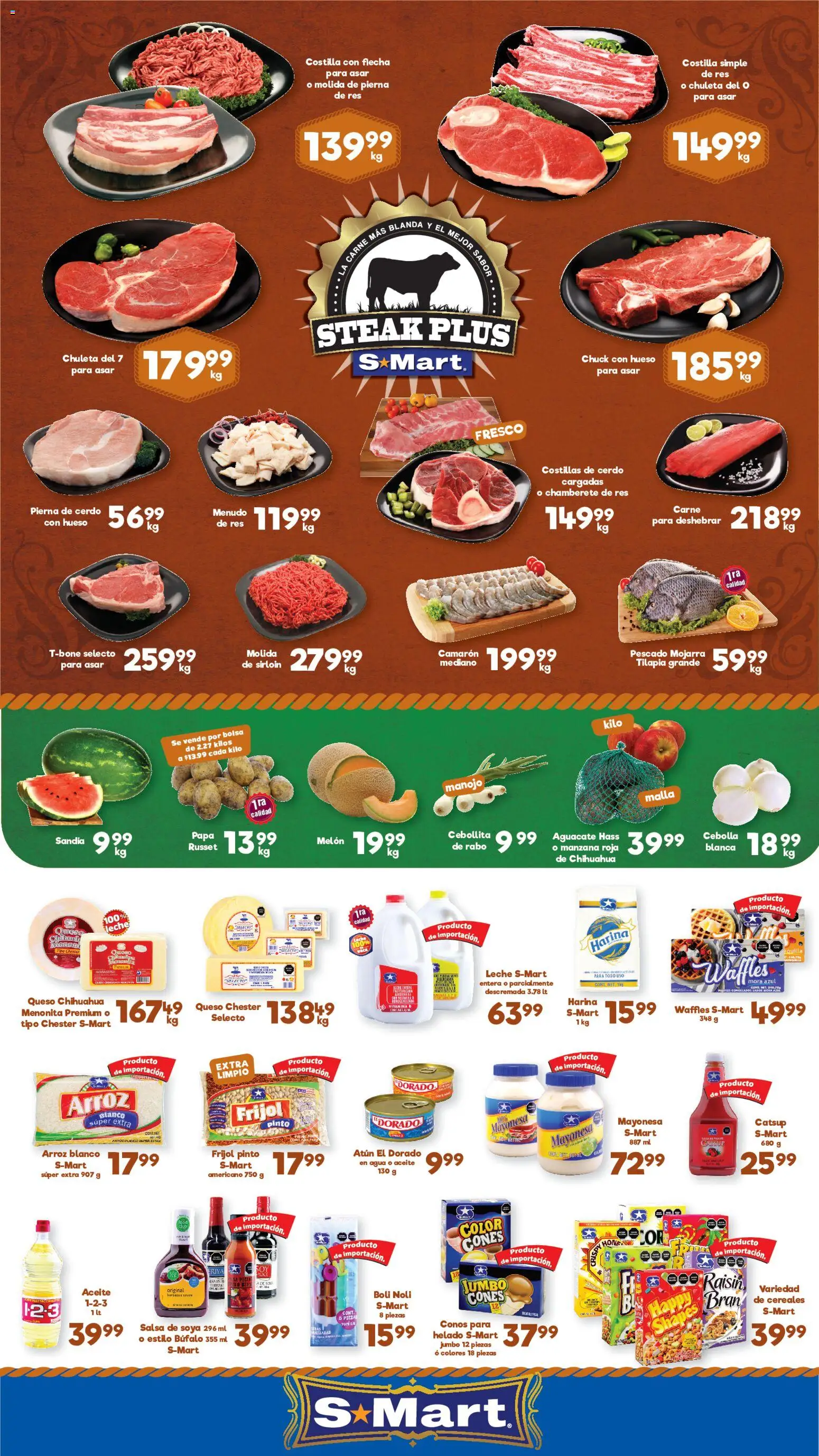 Nuevas ofertas de S-Mart válidas en toda la República Mexicana desde el 05/06/2026. ¡Encuentra las mejores ofertas en S-Mart folleto! | Página: 1 | Productos: Mayonesa, Aceite, Salami, Salsa de tomate
