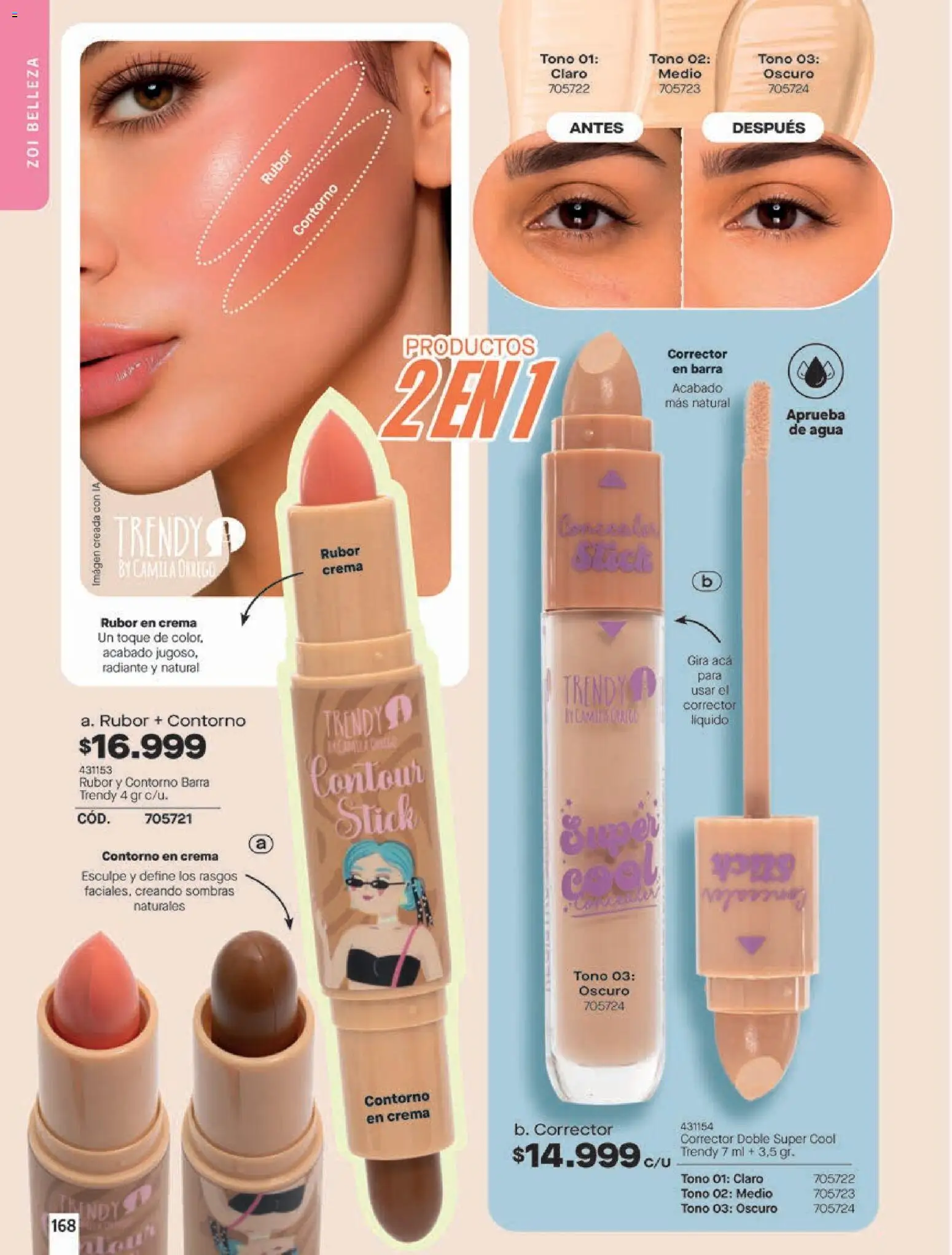 Pacifika revista - valida desde el 18/10/2026 | Página: 168 | Productos: Agua, Crema, Rubor, Corrector